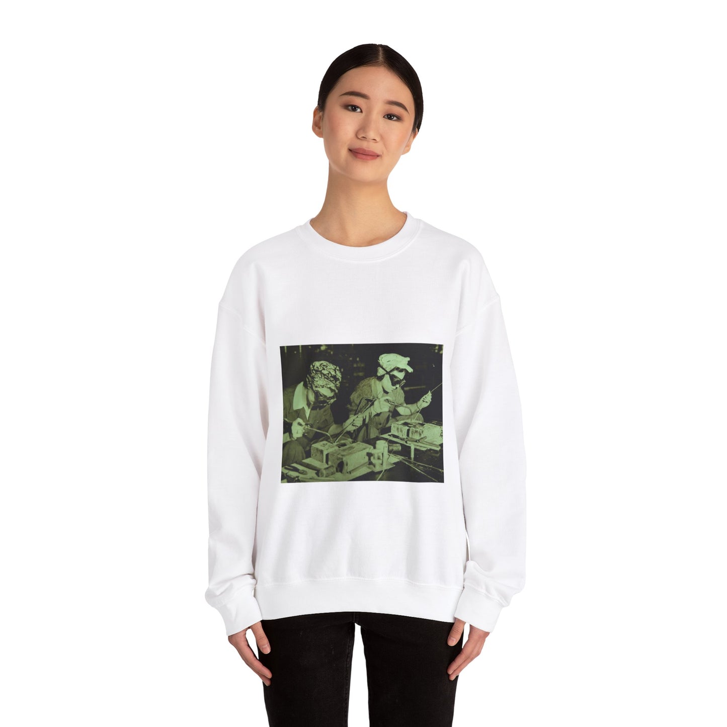 Lot 9431-2 (LC-USZ62-104148) (21292745594) White Heavy Blend Adult Crew Neck SweatShirt