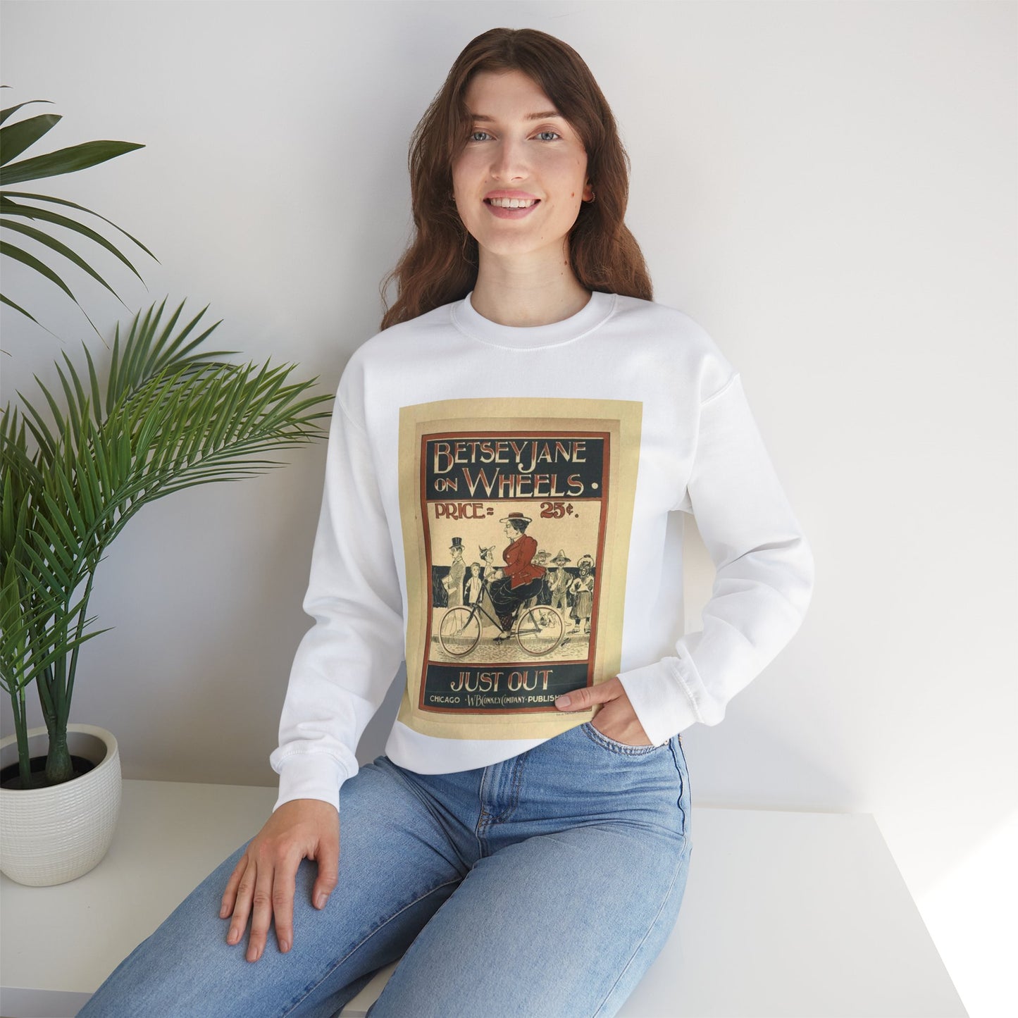 Picryl description: Public domain image of byciclyst, bike, bicycle wheel, sport event, free to use, no copyright restrictions. White Heavy Blend Adult Crew Neck SweatShirt