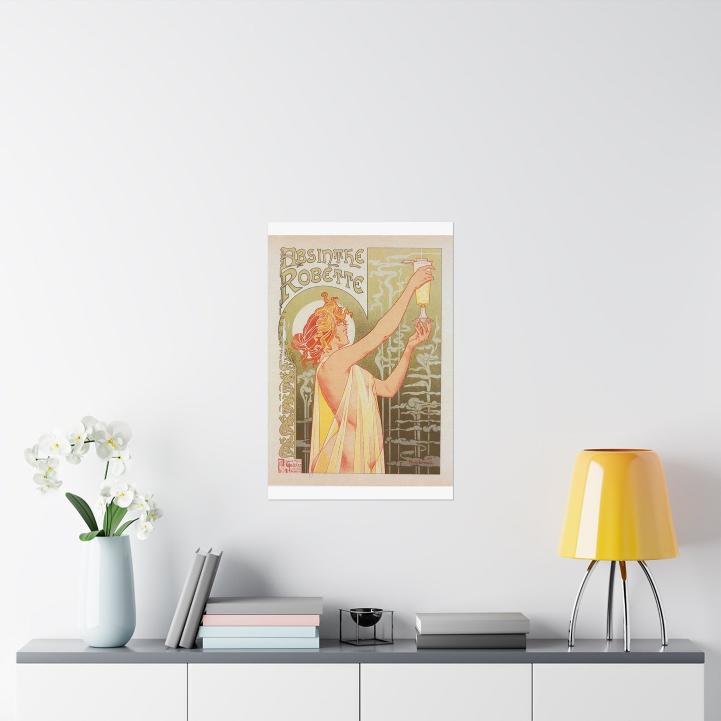 Affiche belge pour l' "Absinthe Robette". High Quality Matte Wall Art Poster for Home, Office, Classroom