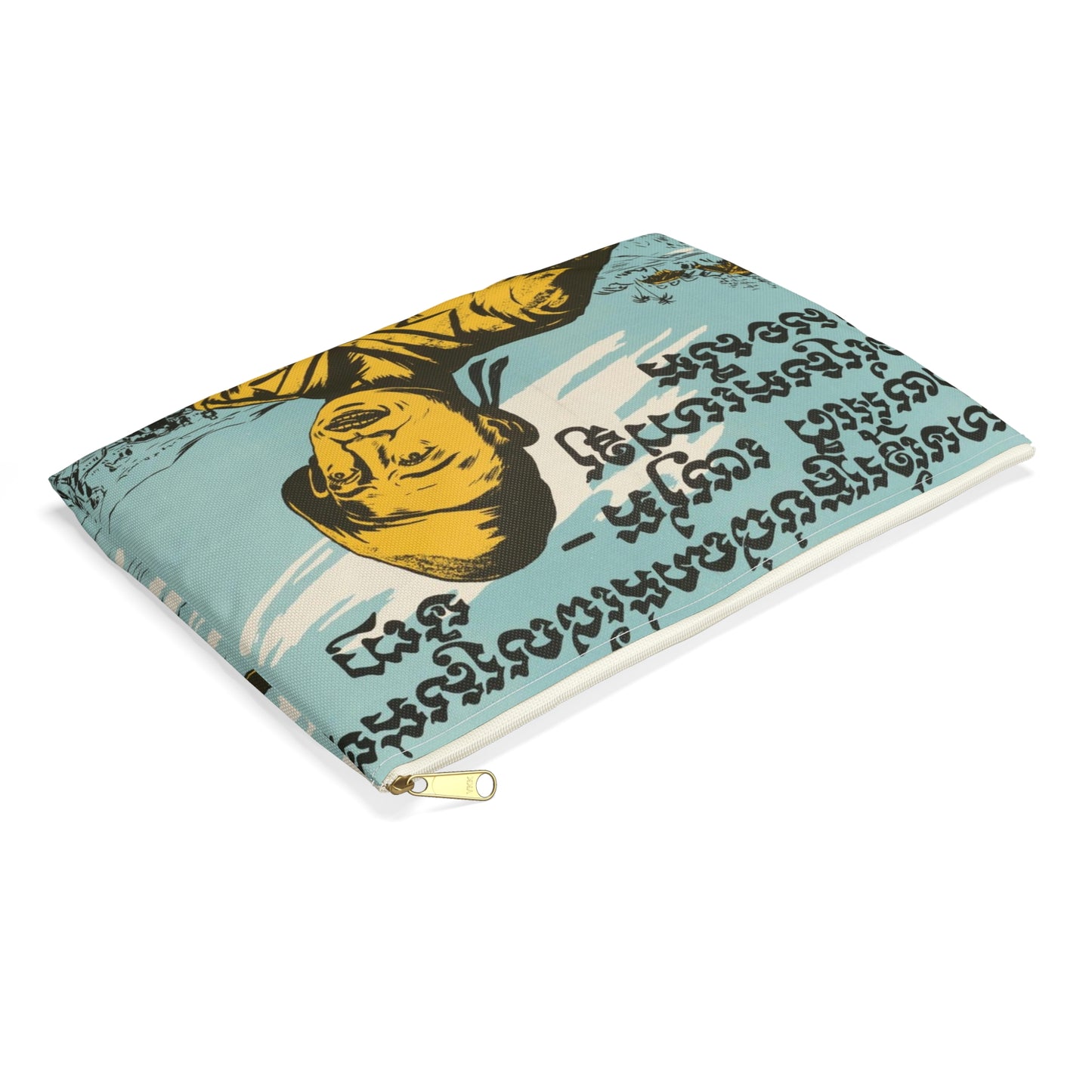 Cambodian - Blood, United States information service propaganda Large Organizer Pouch with Black Zipper