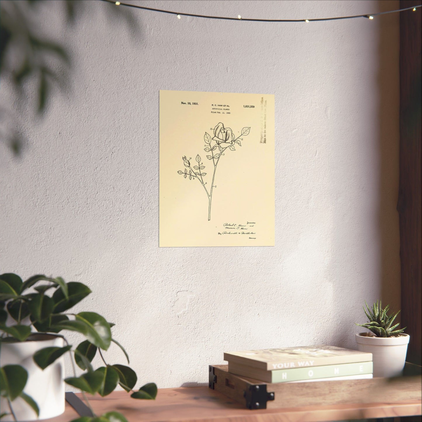 Patent Case File No. 1,831,559, Artificial Flower, Inventor(s)- Robert C. Ham and Marion T. Ham. - DPLA - 08745302078898b8870d70b04cb216a9 (page 5) High Quality Matte Wall Art Poster for Home, Office, Classroom
