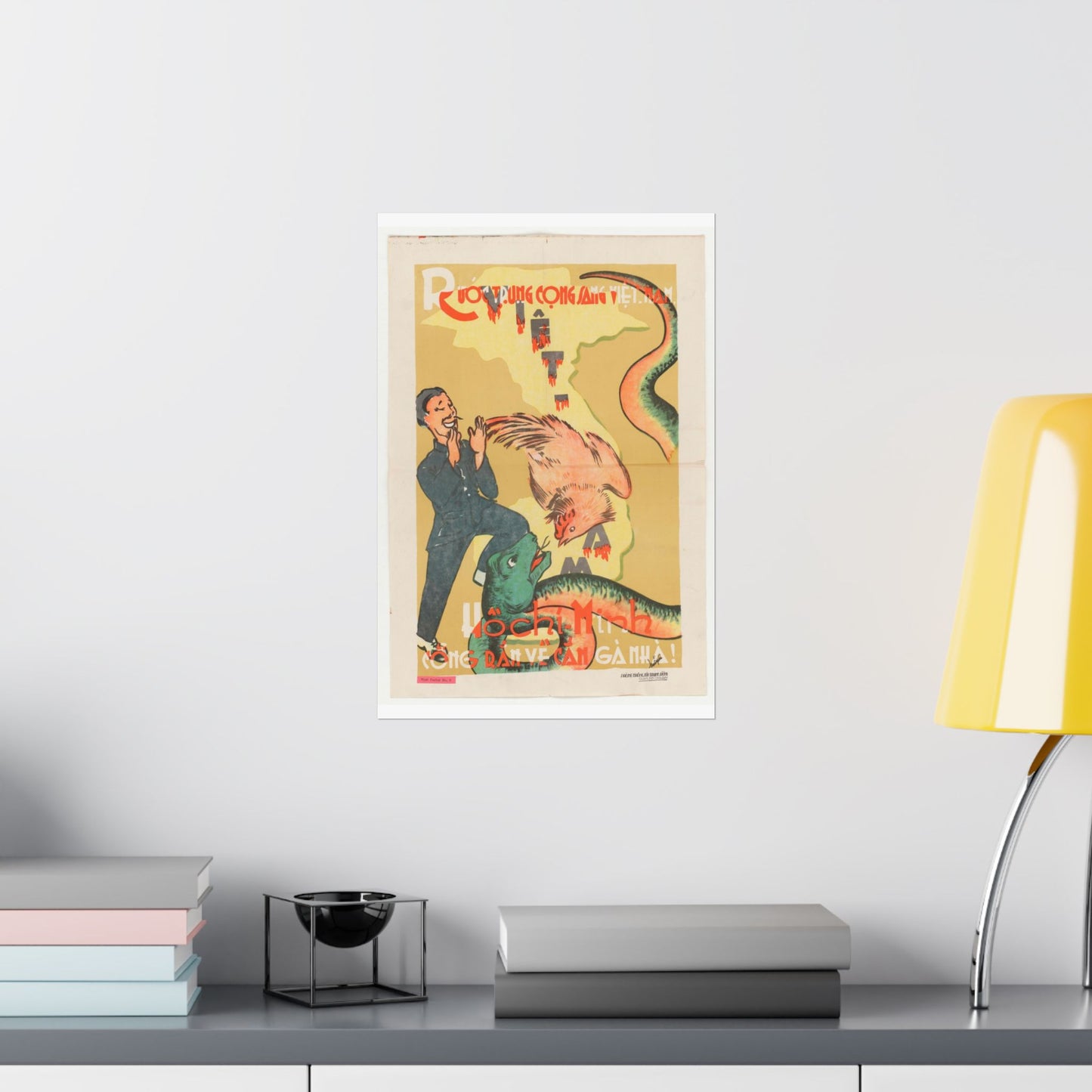 Viet Poster #2, Cold War American Propaganda poster High Quality Matte Wall Art Poster for Home, Office, Classroom