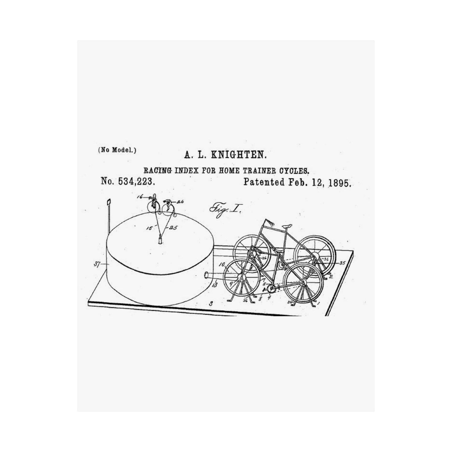 Patent drawing - RacingBikesPatent Public domain image High Quality Matte Wall Art Poster for Home, Office, Classroom