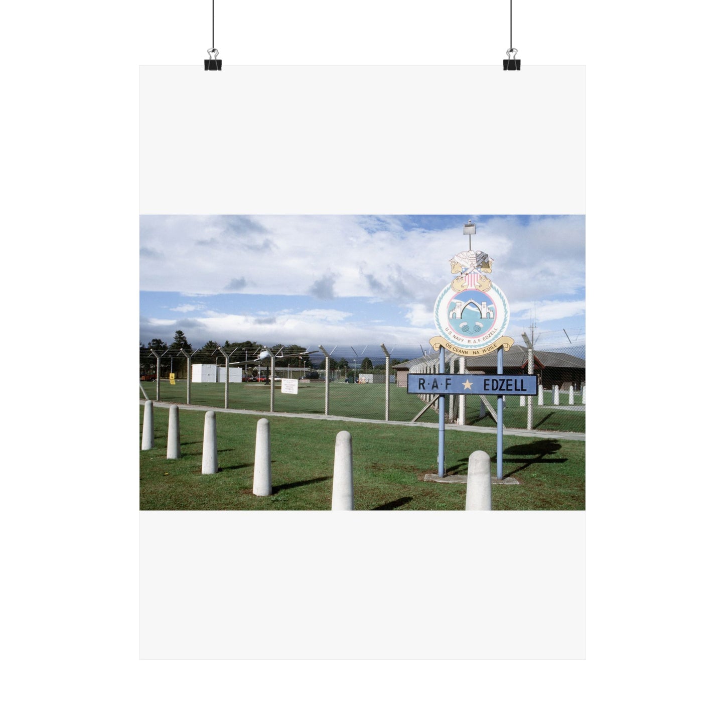 Front RAF Edzell, Scotland, location of 17th Surveillance Squadron. Exact Date Shot Unknown High Quality Matte Wall Art Poster for Home, Office, Classroom