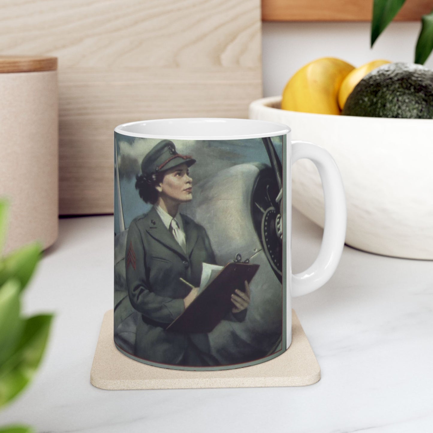 "Be a Marine-Free a Marine to Fight" - NARA - 513679 Beautiful Novelty Ceramic Coffee Mug 11oz