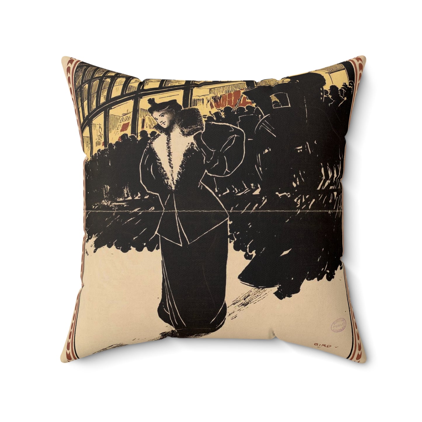 The post express, holiday number Decorative Accent Square Pillow