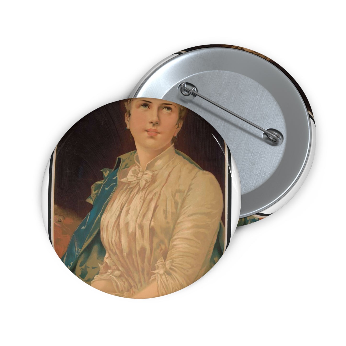 Devotion - Print, Library of Congress collection Pin Buttons with Crisp Design