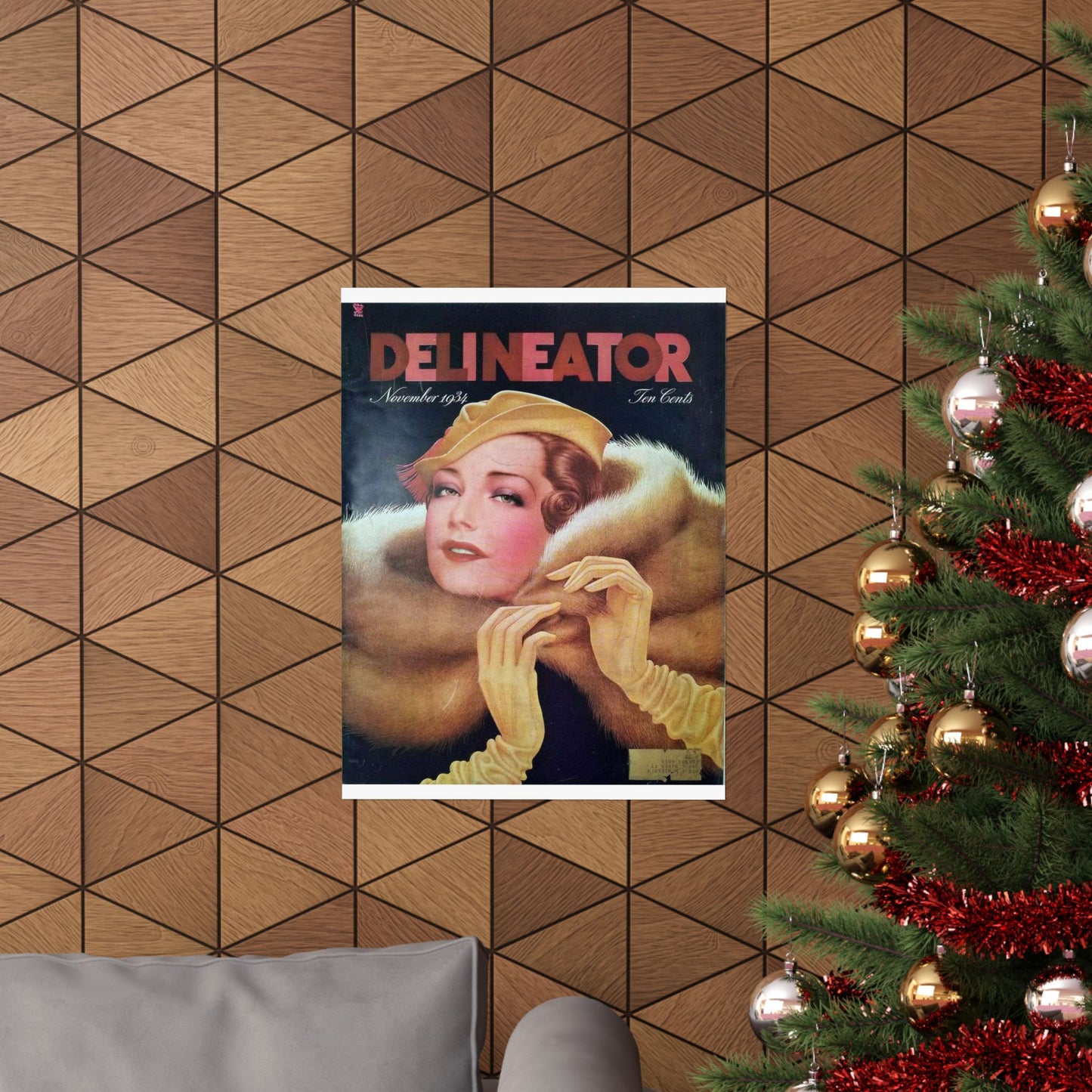 Delineator 1934-11 - Art Deco public domain image High Quality Matte Wall Art Poster for Home, Office, Classroom