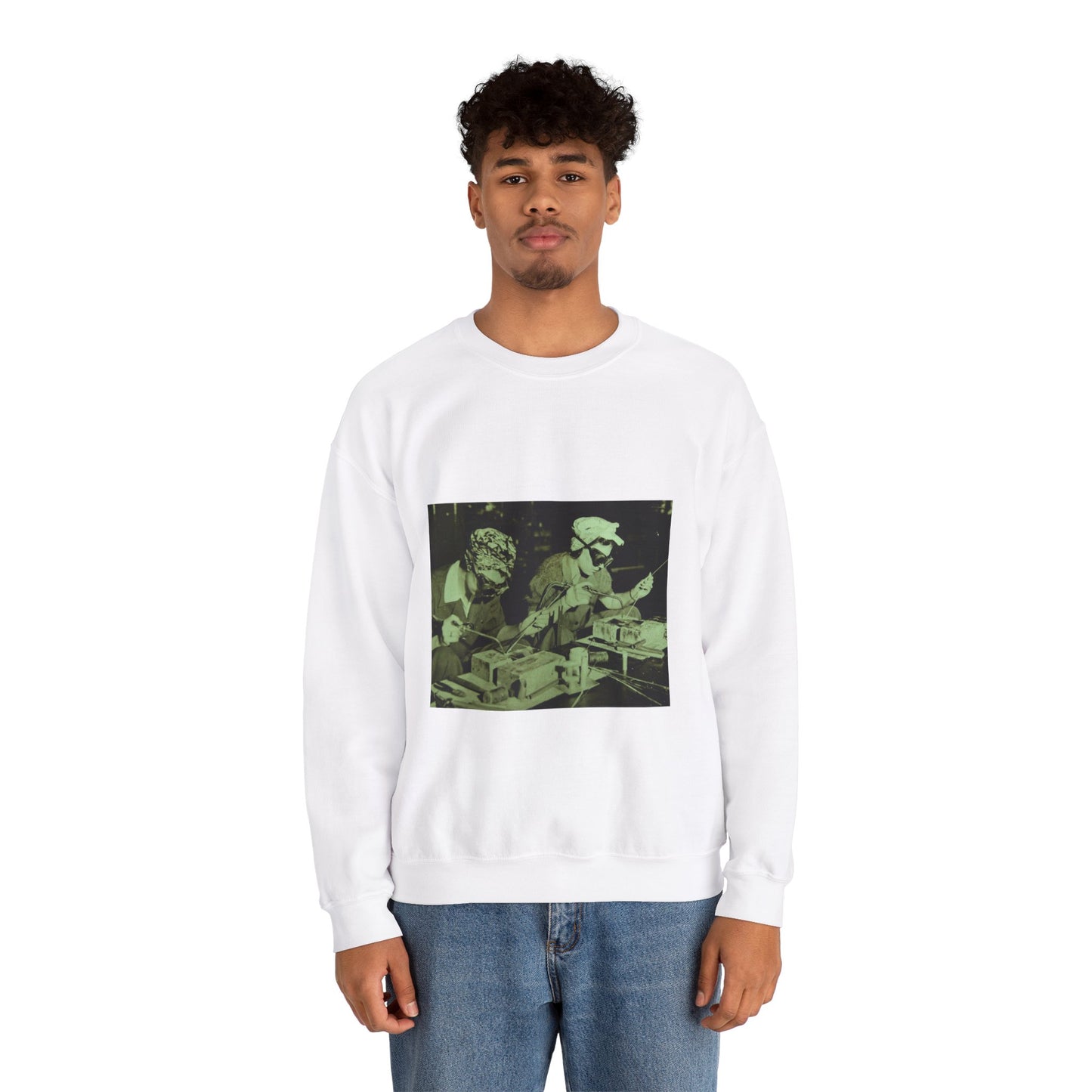 Lot 9431-2 (LC-USZ62-104148) (21292745594) White Heavy Blend Adult Crew Neck SweatShirt