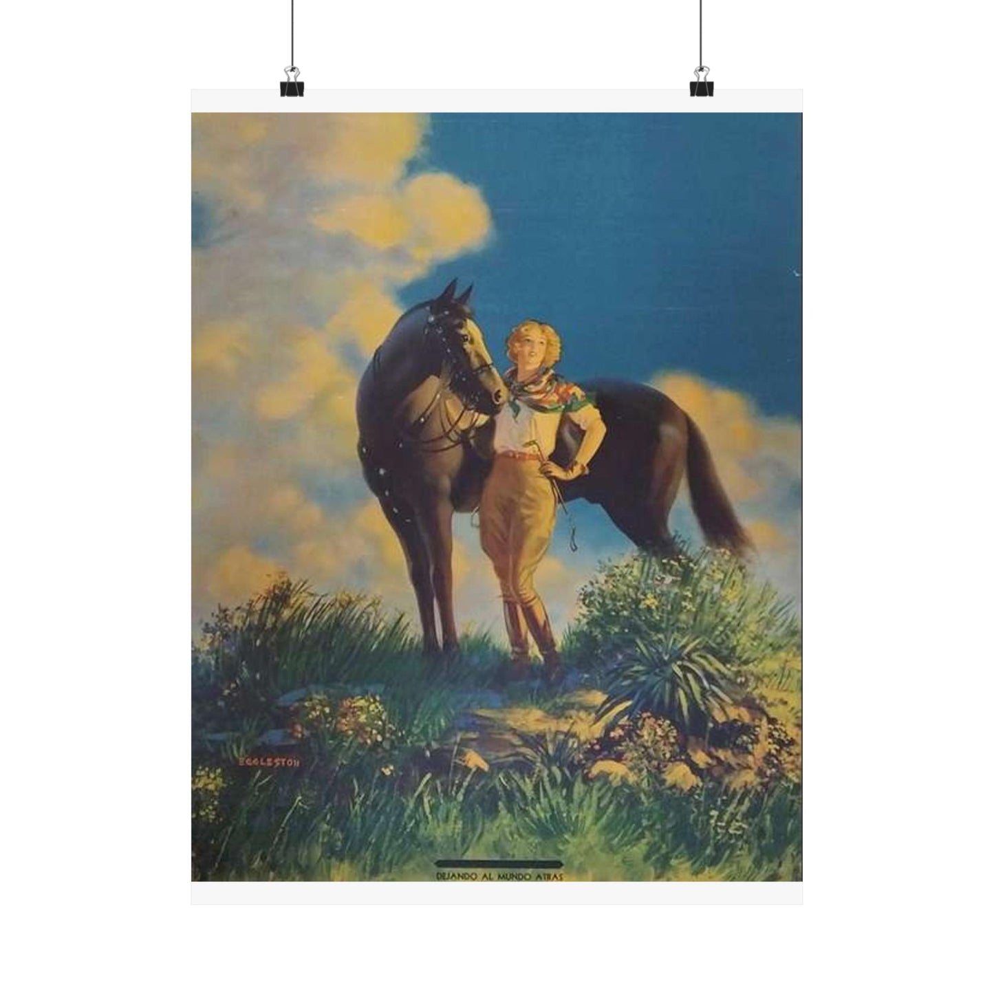 Top of the World, or, Dejando al Munro Atras, painting by Edward Mason Eggleston High Quality Matte Wall Art Poster for Home, Office, Classroom