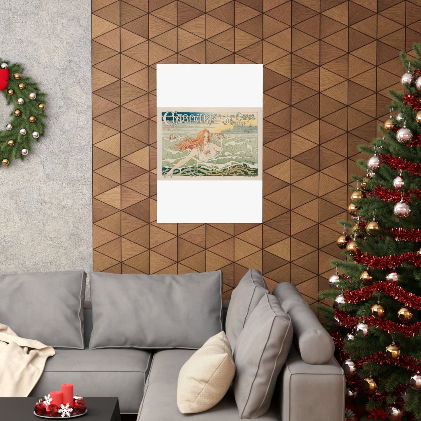 Affiche belge pour le "Casino de Cabourg". High Quality Matte Wall Art Poster for Home, Office, Classroom