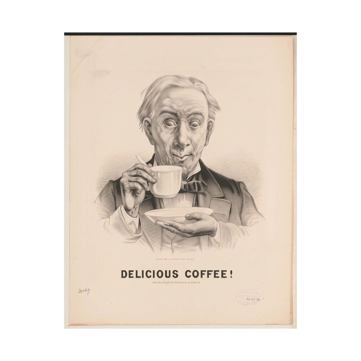 Delicious Coffee! - Print, Library of Congress collection High Quality Matte Wall Art Poster for Home, Office, Classroom