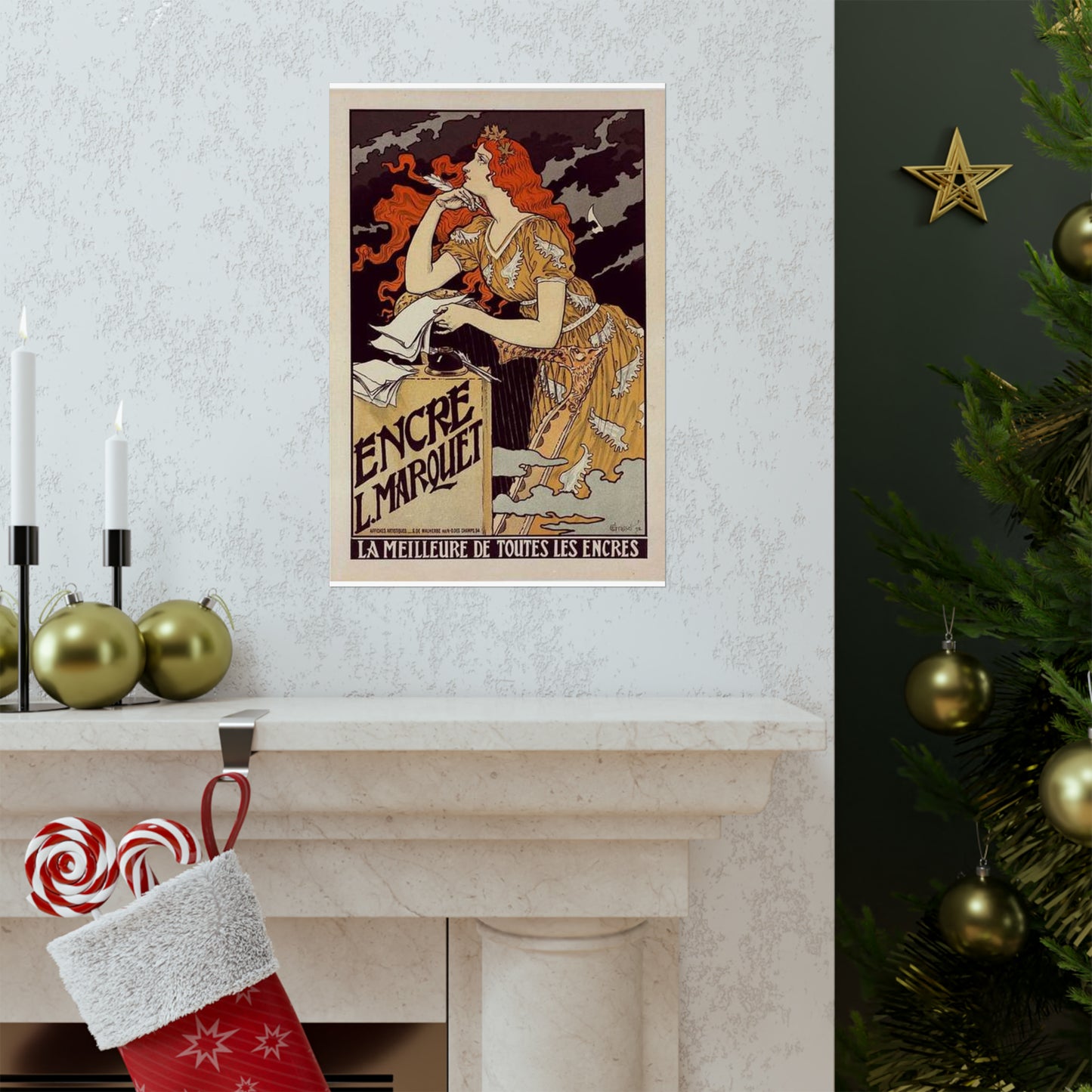Affiche pour l' "Encre Marquet". High Quality Matte Wall Art Poster for Home, Office, Classroom
