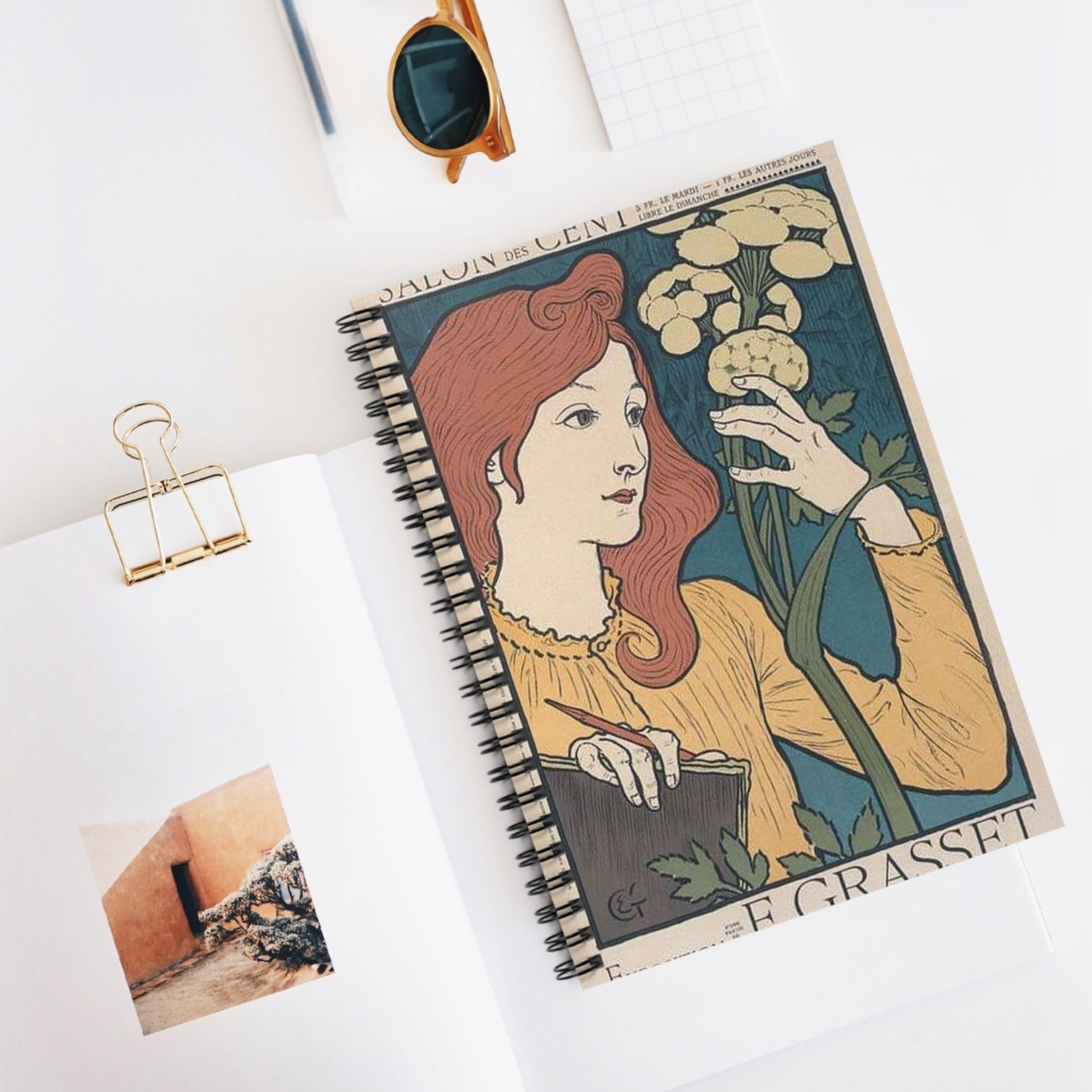 Affiche pour l' "Exposition E. Grasset" au Salon des Cent. Spiral Bound Ruled Notebook with Printed Cover