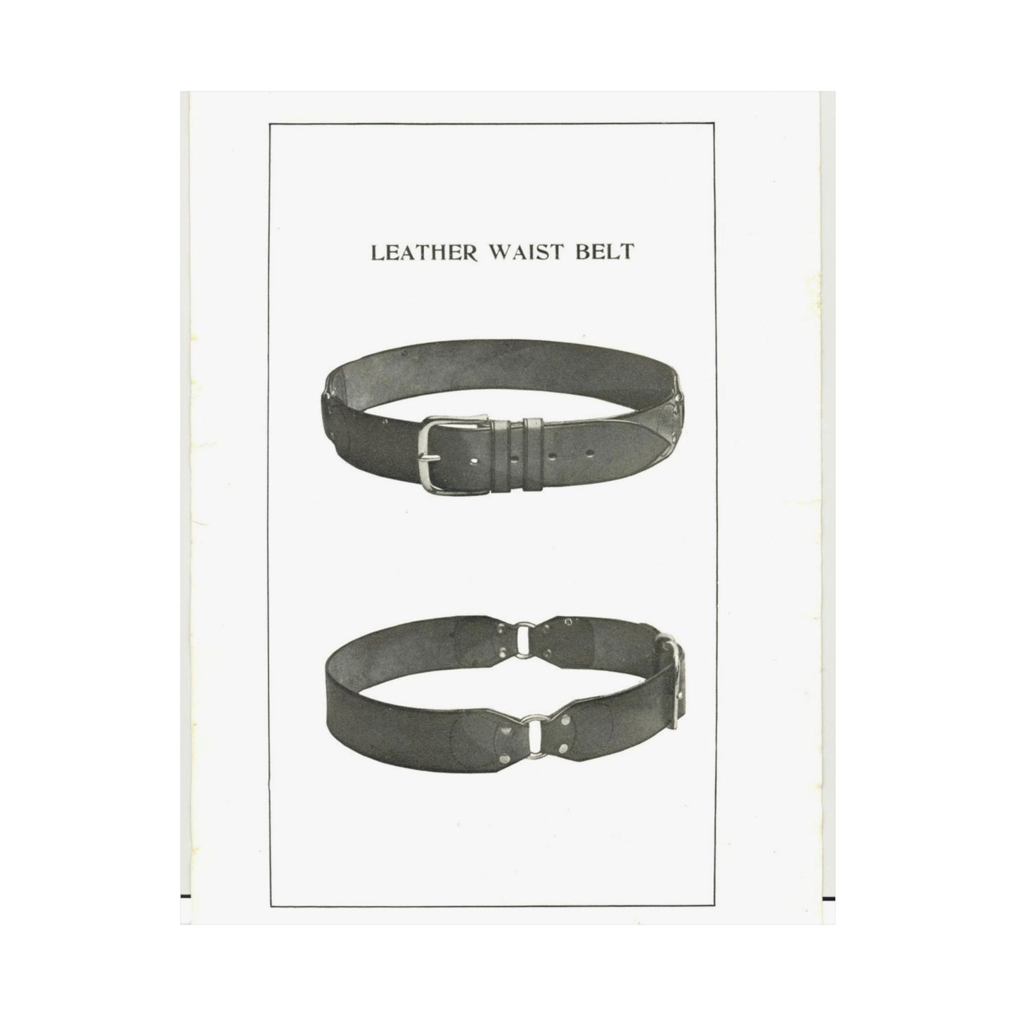 Patent drawing - Leather Waist Belt - . Public domain image High Quality Matte Wall Art Poster for Home, Office, Classroom
