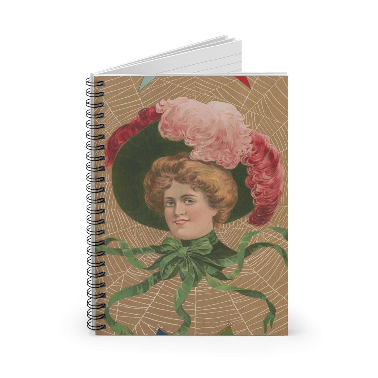 College widow - Print, Library of Congress collection Spiral Bound Ruled Notebook with Printed Cover