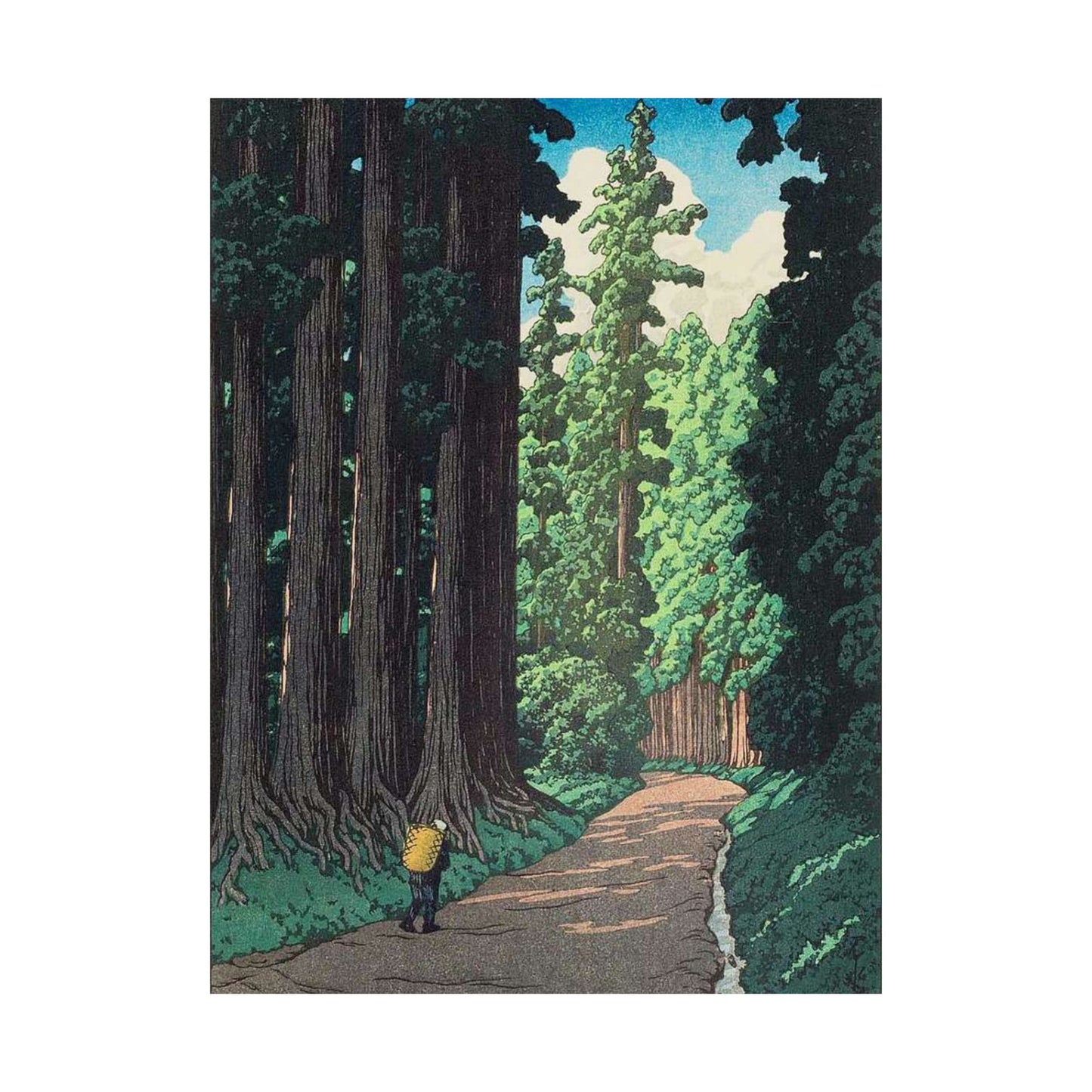 Nikko kaido Hasui Kawase. 1930s Japan, public domain image. High Quality Matte Wall Art Poster for Home, Office, Classroom