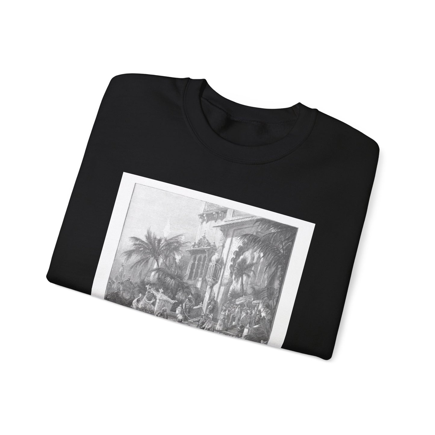 Journey to the East - Nicolas II Asia Tour by Ukhtomsky Black Heavy Blend Adult Crew Neck SweatShirt