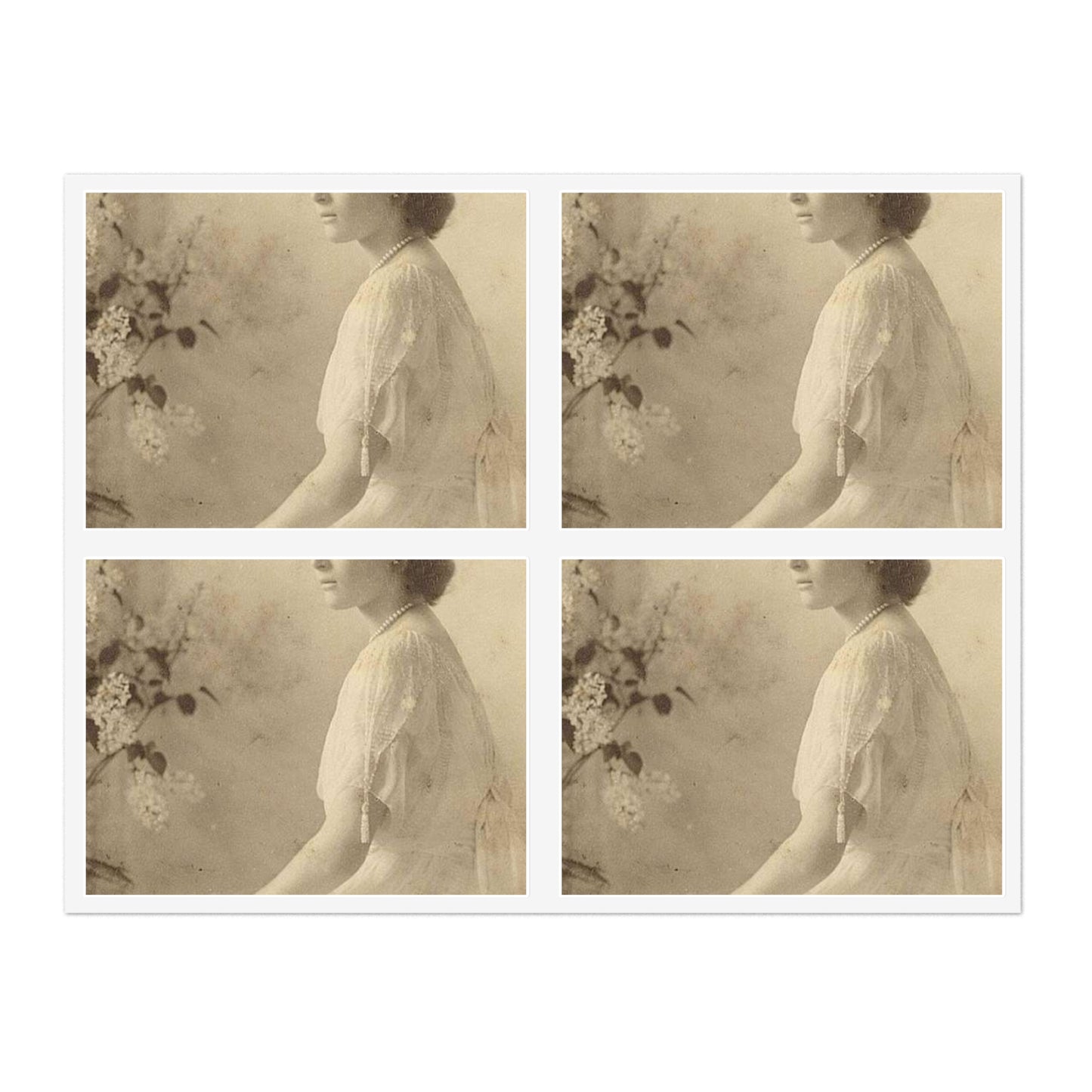 Tatyana Nikolaevna 1914 - Public domain portrait print Laminated UV Protective Vinyl Stickers