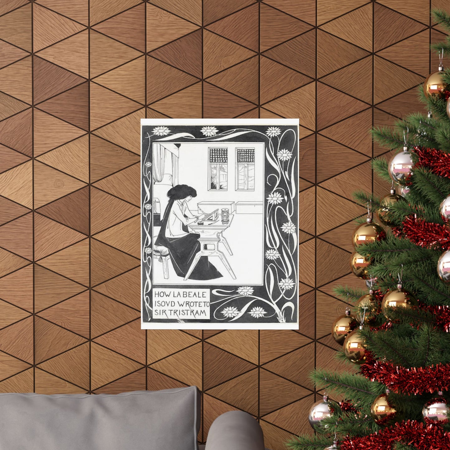 How la Beale Isoud wrote to Sir Tristram High Quality Matte Wall Art Poster for Home, Office, Classroom