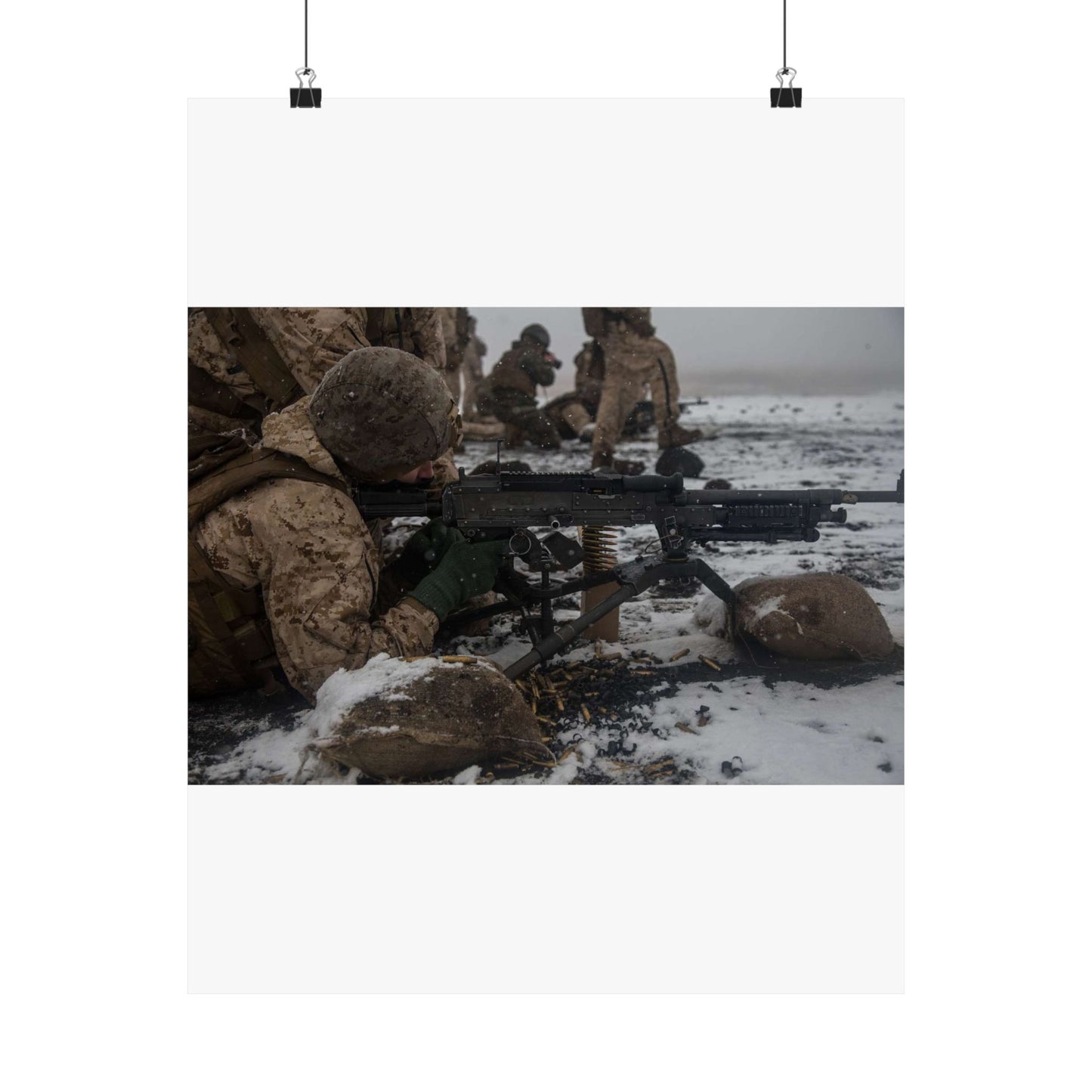 U.S. Marine Corps Lance Cpl. Jimmy Medders, a machine High Quality Matte Wall Art Poster for Home, Office, Classroom