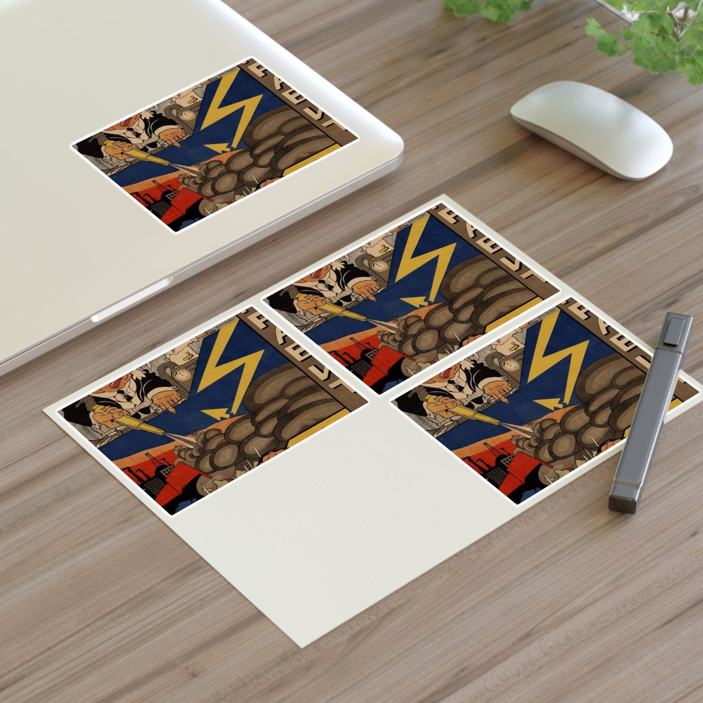 Удар врага направит мимо работа Доброхима Laminated UV Protective Vinyl Stickers