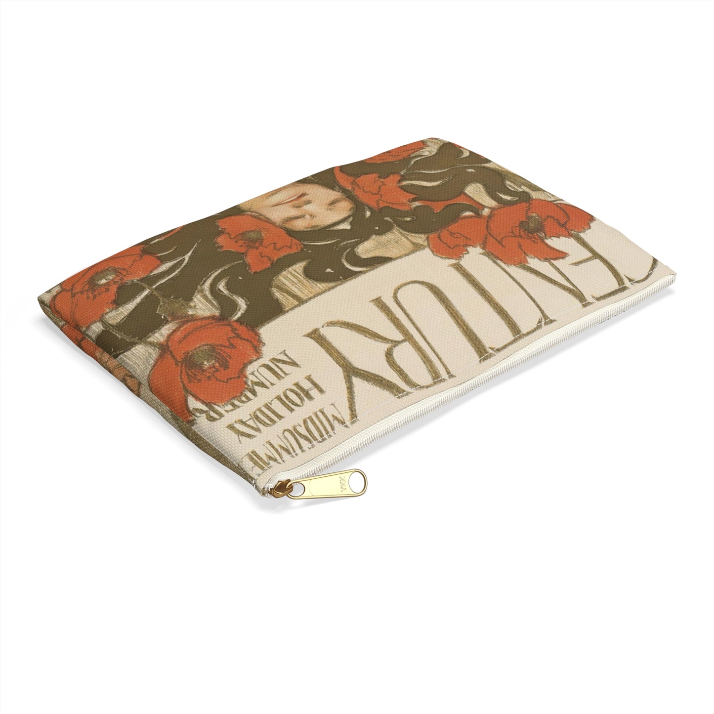 The century, August, midsummer holiday number Large Organizer Pouch with Black Zipper