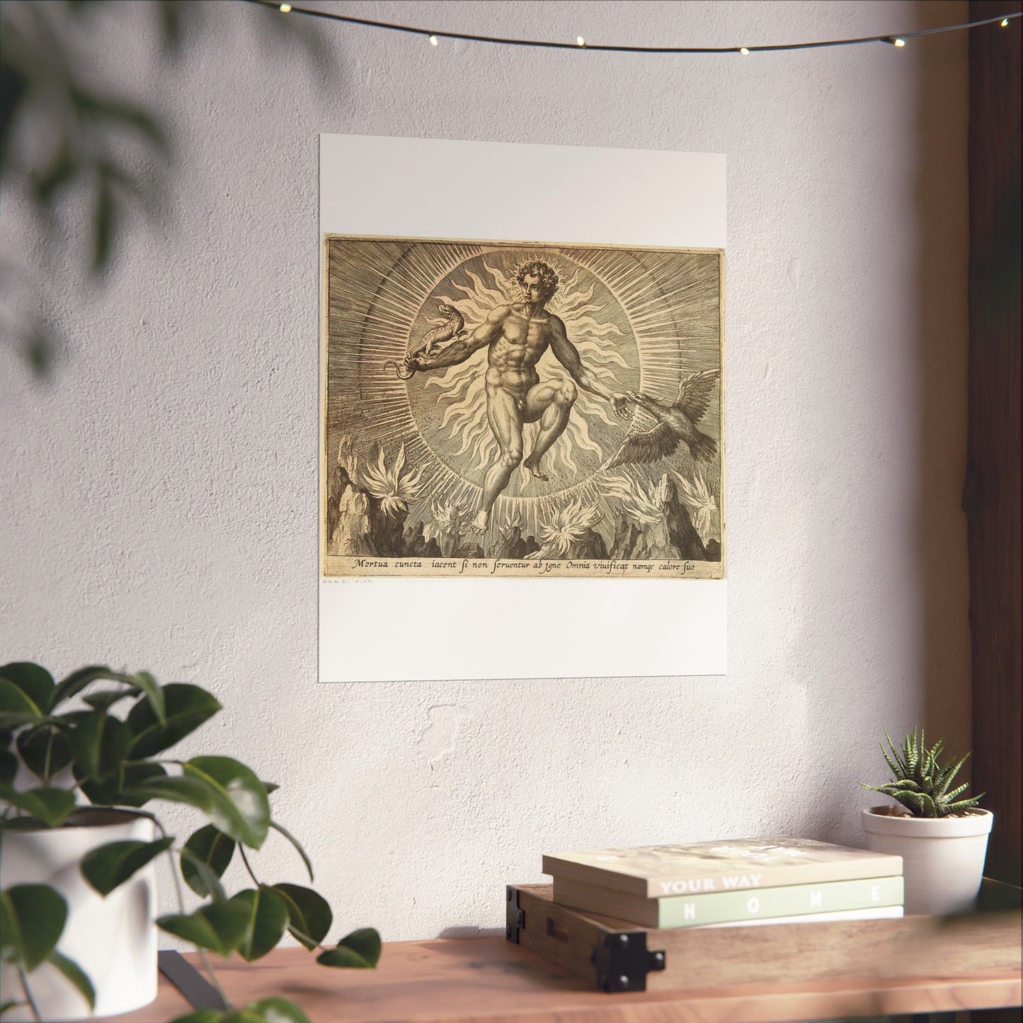 Adriaen Collaert - Vuur - Engraving, Public domain image High Quality Matte Wall Art Poster for Home, Office, Classroom