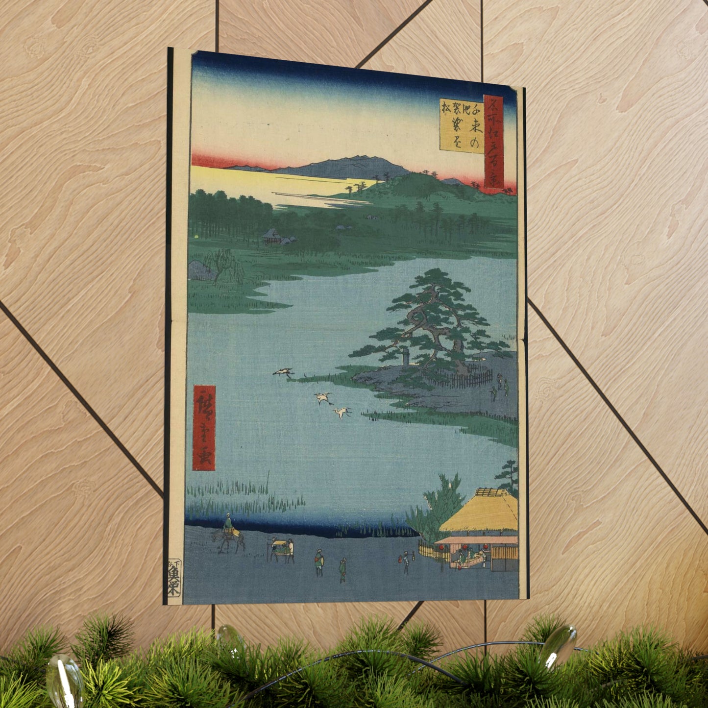 Gajō icchō, Andō Hiroshige - Public domain portrait drawing High Quality Matte Wall Art Poster for Home, Office, Classroom