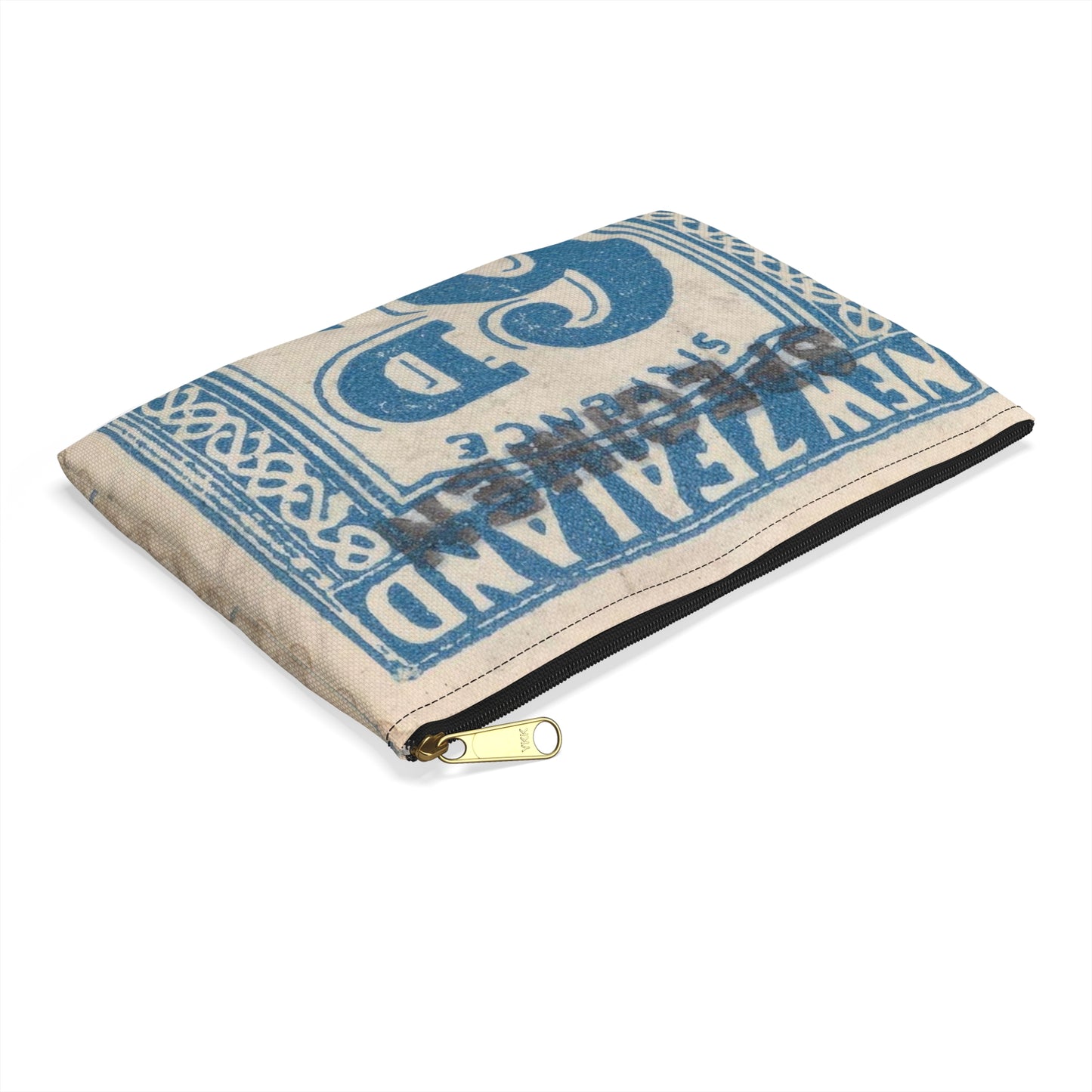 Six penny Unemployment Relief stamp overprinted 'Specimen' Large Organizer Pouch with Black Zipper