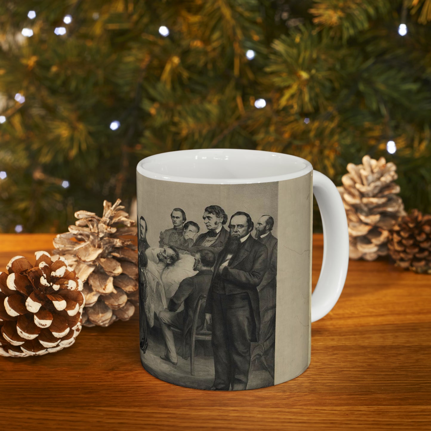 Death bed of Lincoln / A. Brett & Co. 83 Nassau St. Beautiful Novelty Ceramic Coffee Mug 11oz