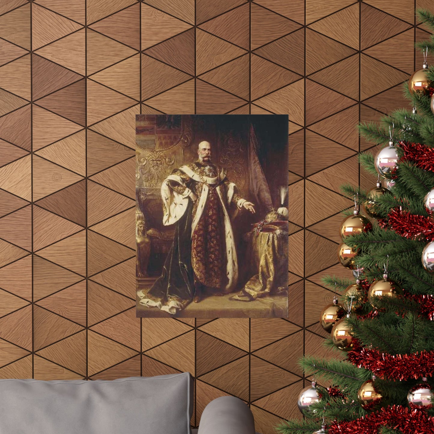 Franz Josef I as Sovereign of the RHOStSte by Gyula Benczur 1894 High Quality Matte Wall Art Poster for Home, Office, Classroom