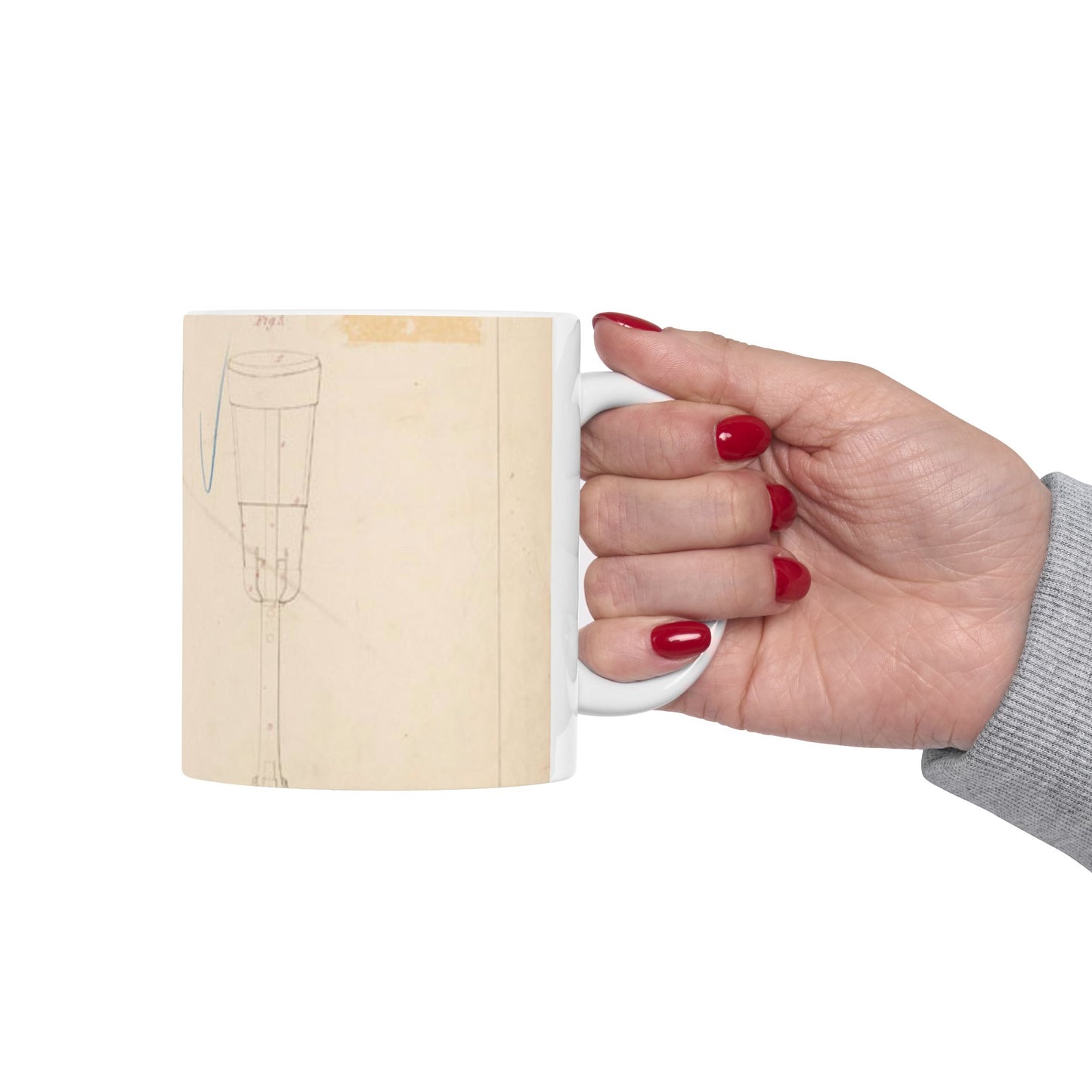 Patent drawing - Drawing of Artificial Leg Public domain image Beautiful Novelty Ceramic Coffee Mug 11oz