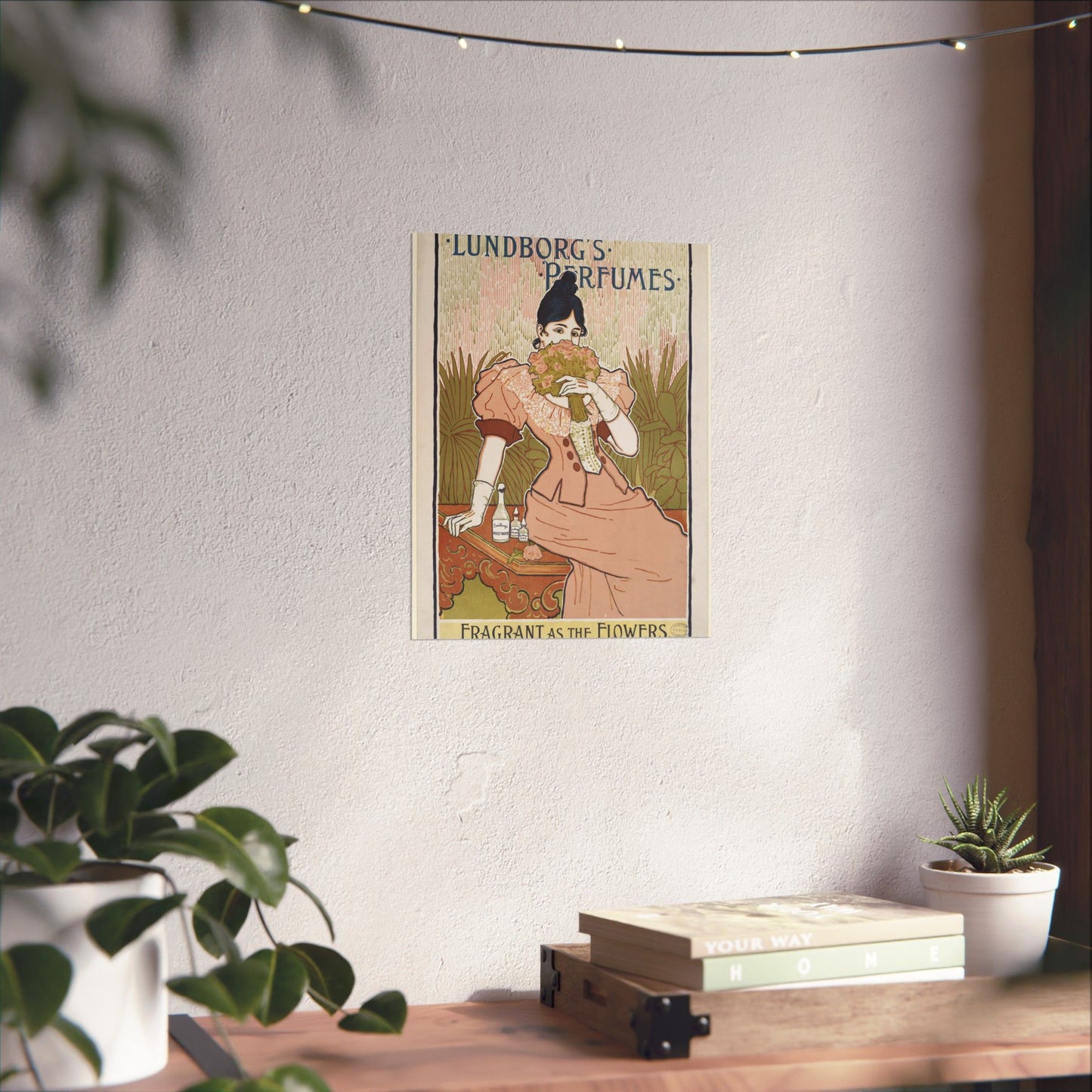 Lundborg's perfumes, Art Nouveau poster High Quality Matte Wall Art Poster for Home, Office, Classroom