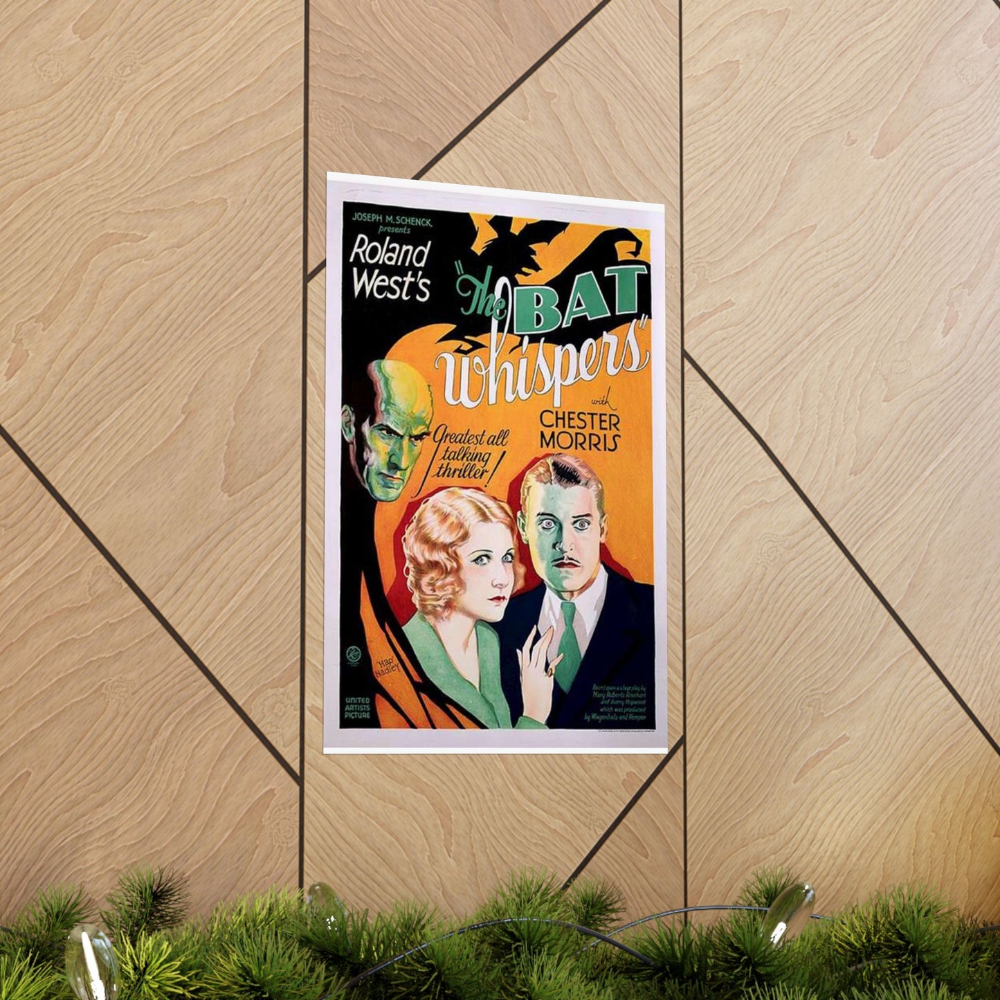 Batwhispers movie poster - Art Deco public domain image High Quality Matte Wall Art Poster for Home, Office, Classroom