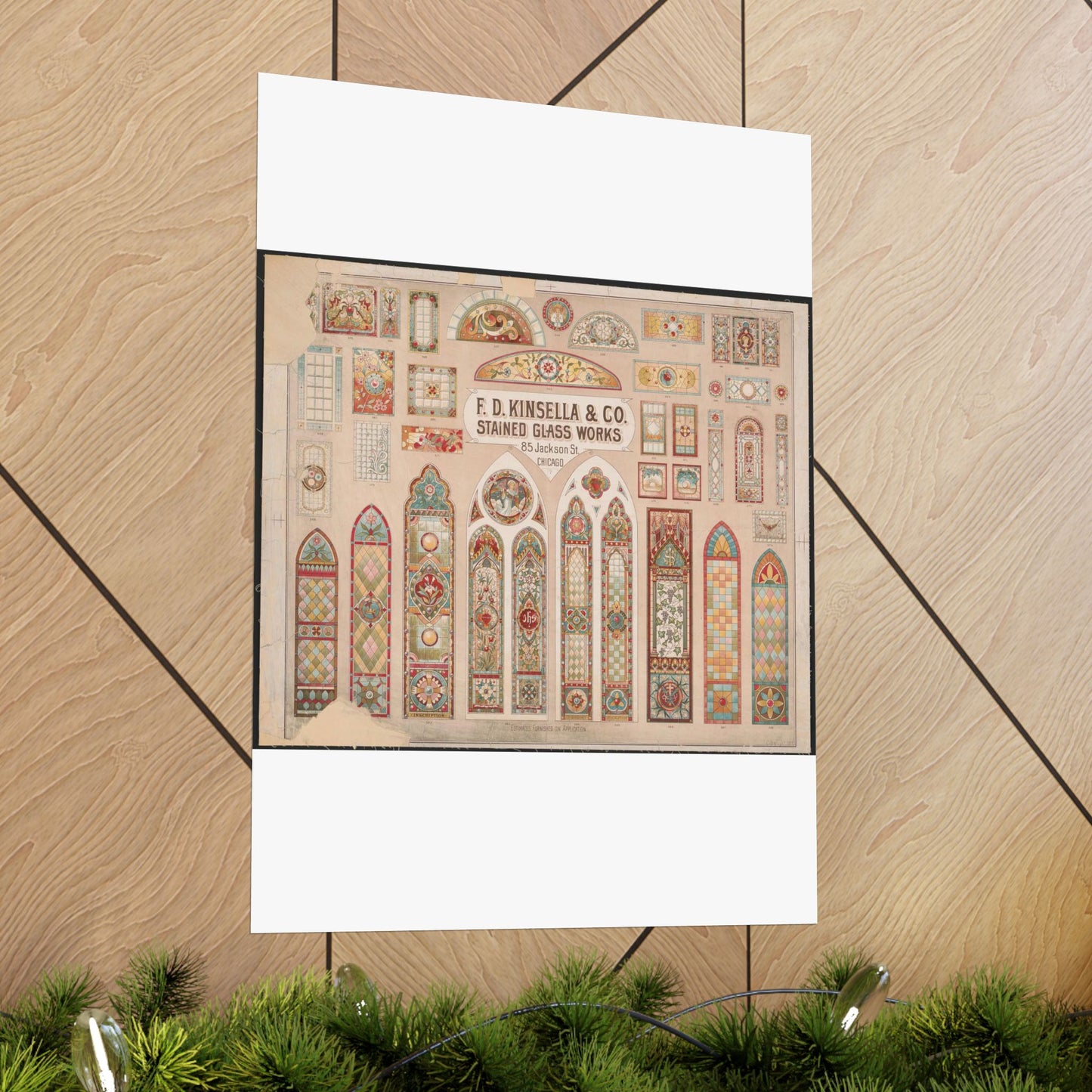 F.D. Kinsella & Co., stained glass works High Quality Matte Wall Art Poster for Home, Office, Classroom