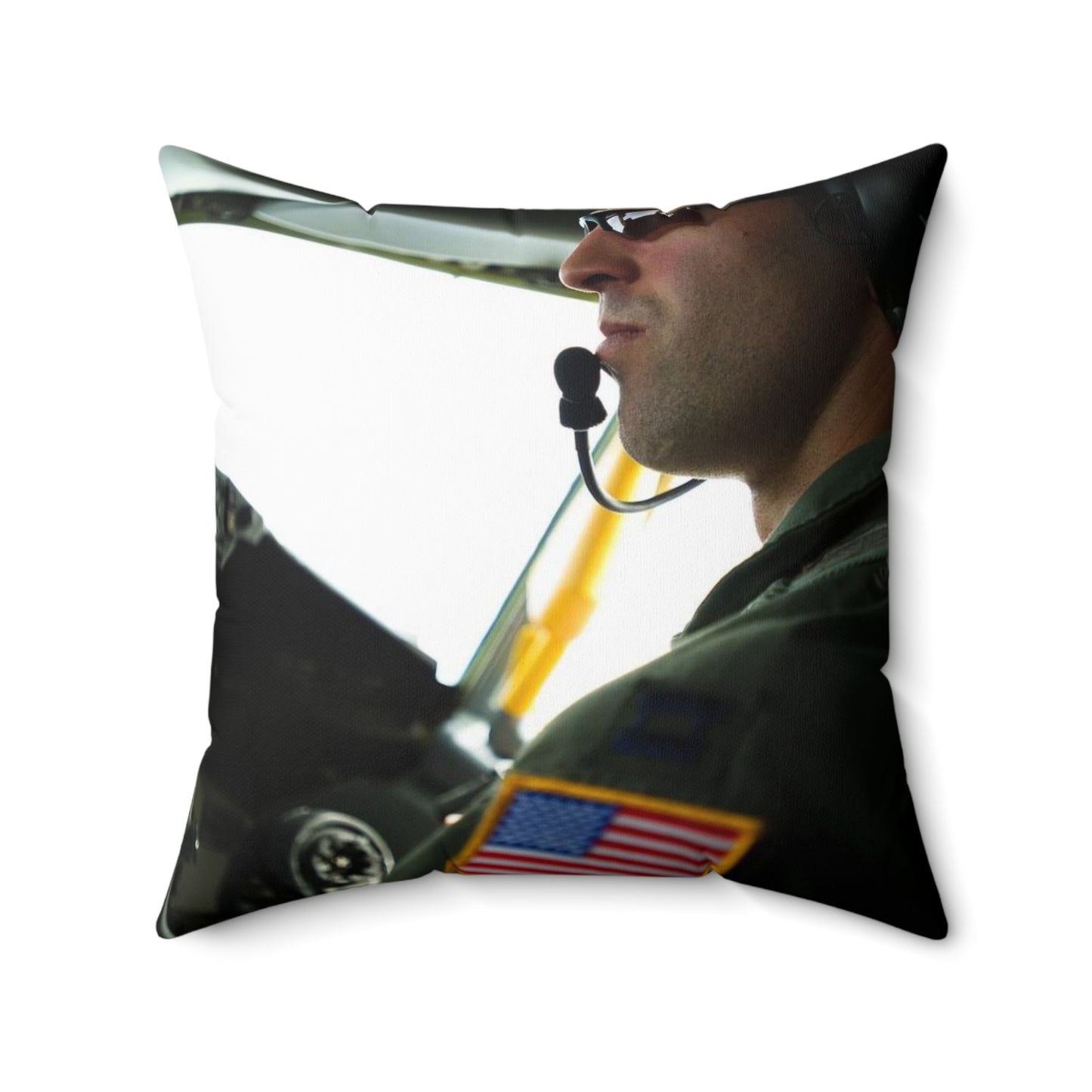 Capt. Michael Bermensolo, a pilot from the 151st Air Decorative Accent Square Pillow