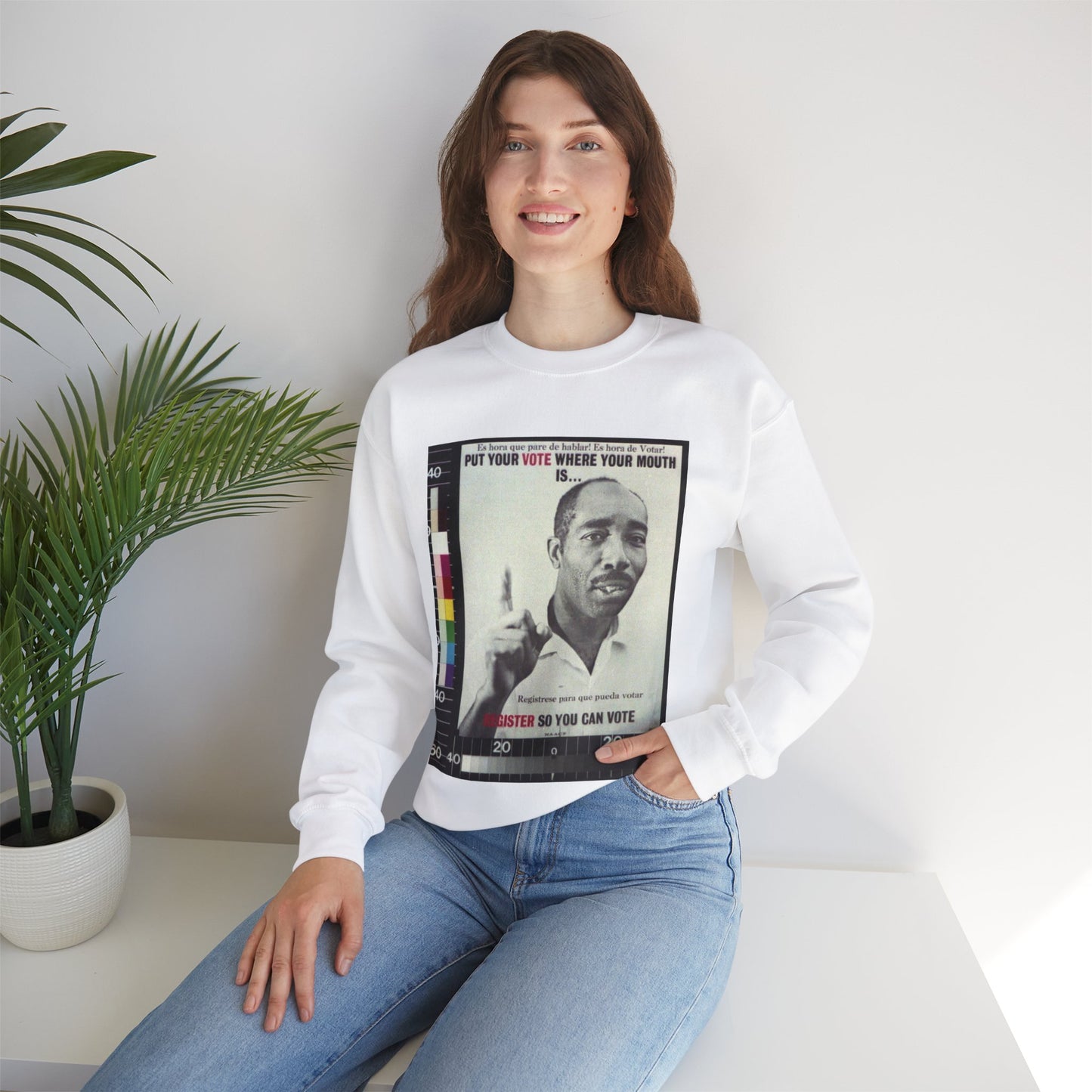 Put your vote where your mouth is ... Register so you can vote White Heavy Blend Adult Crew Neck SweatShirt