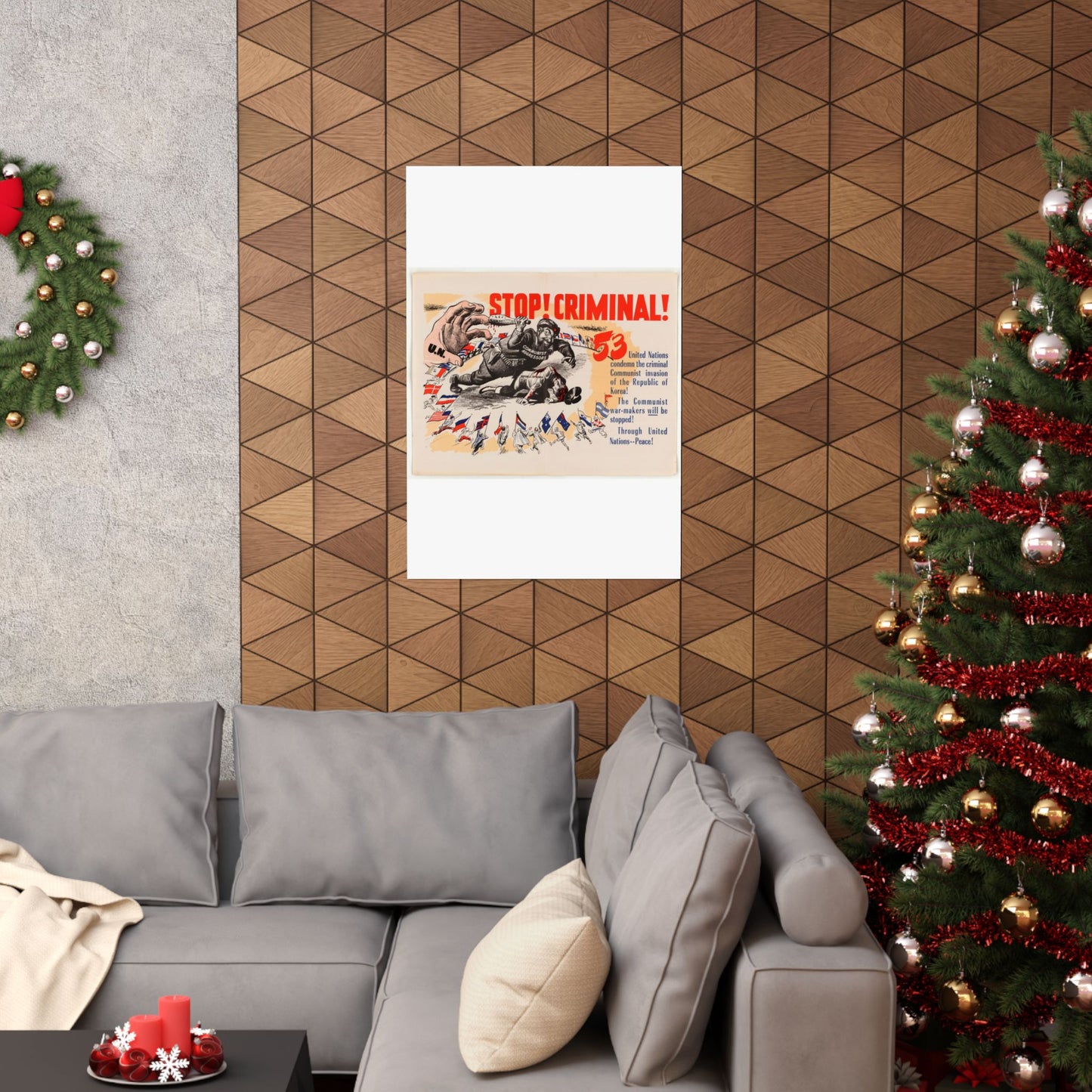 Stop Criminal!, Cold War American Propaganda poster High Quality Matte Wall Art Poster for Home, Office, Classroom