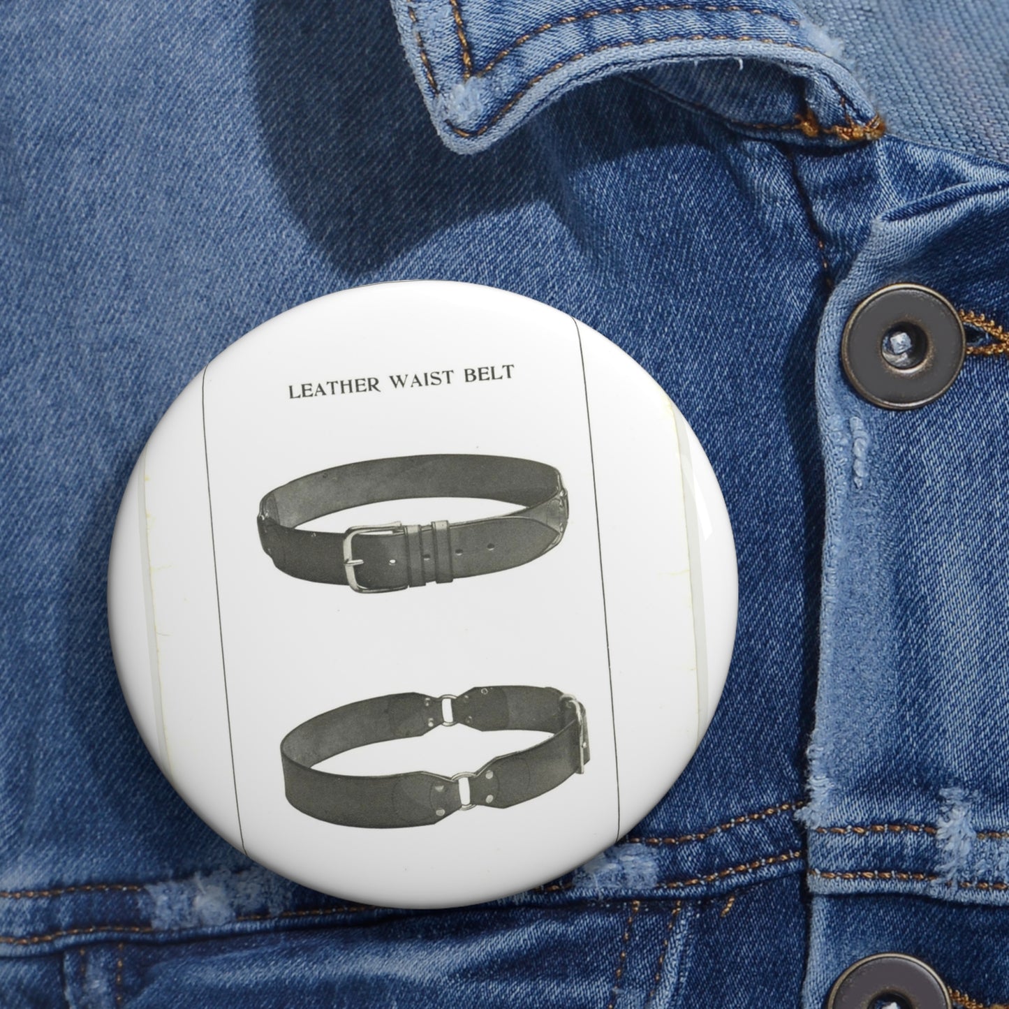 Patent drawing - Leather Waist Belt - . Public domain image Pin Buttons with Crisp Design
