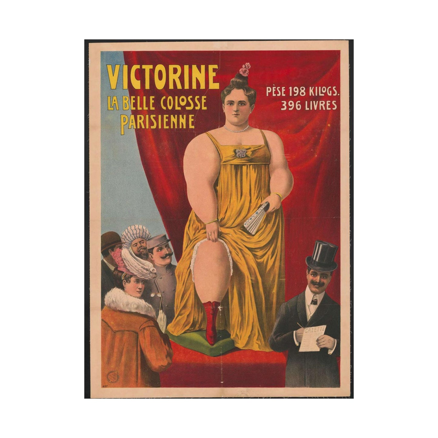 Victorine - La bele colosse Parisienne High Quality Matte Wall Art Poster for Home, Office, Classroom