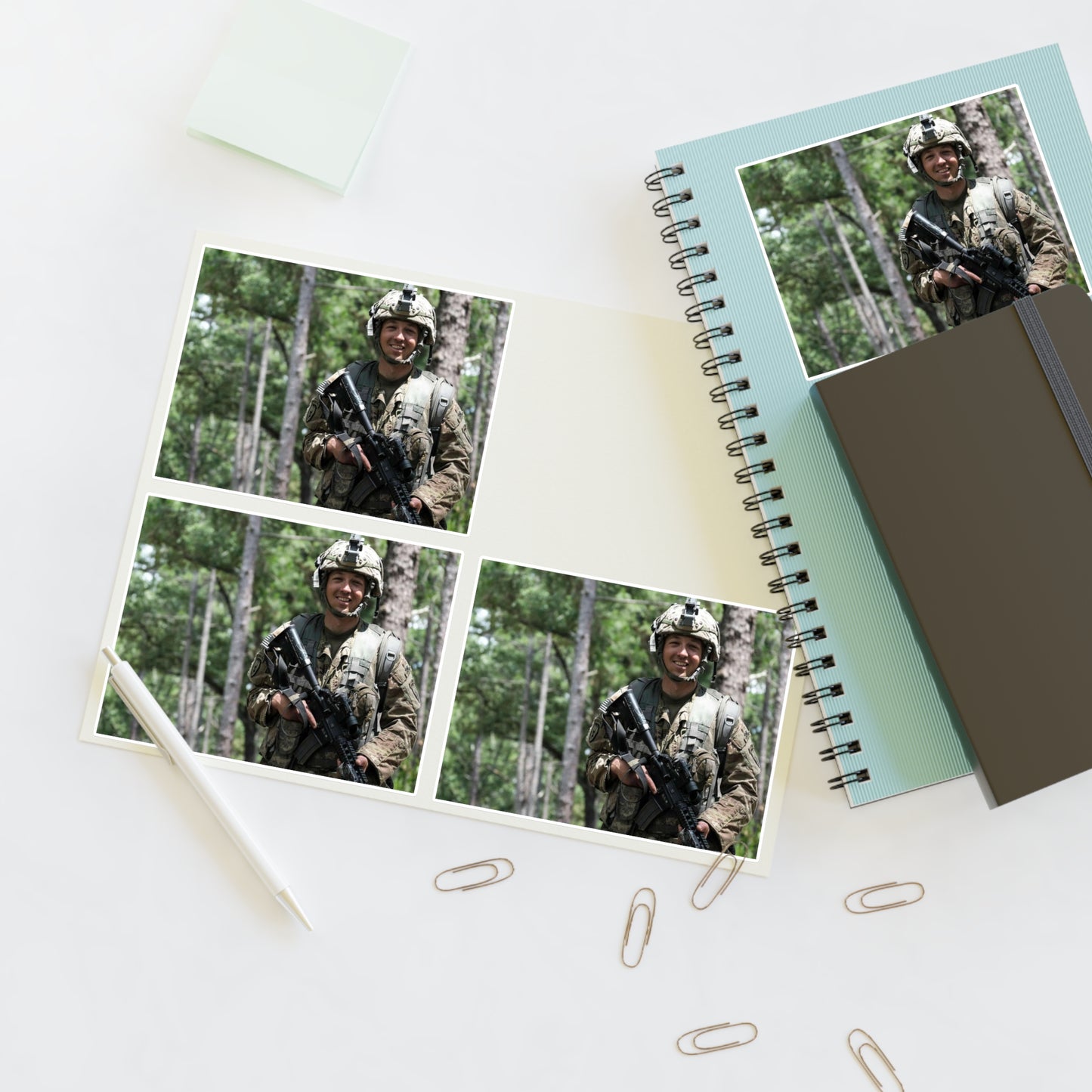 1st Lt. Jamieson Barnes an officer with Headquarters, Laminated UV Protective Vinyl Stickers
