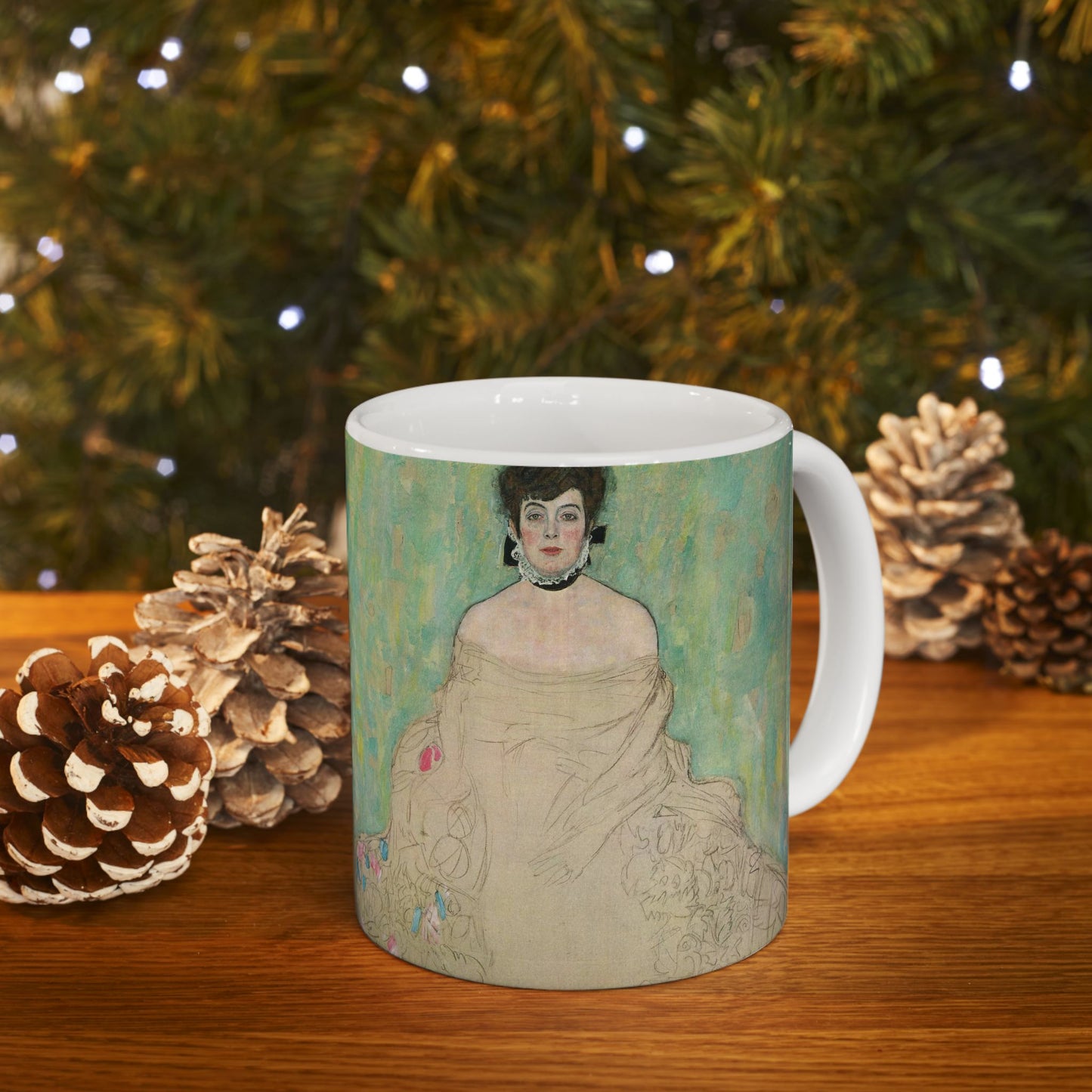 Gustav Klimt - Portrait of Amalie Zuckerkandl - Belvedere 7700 Beautiful Novelty Ceramic Coffee Mug 11oz
