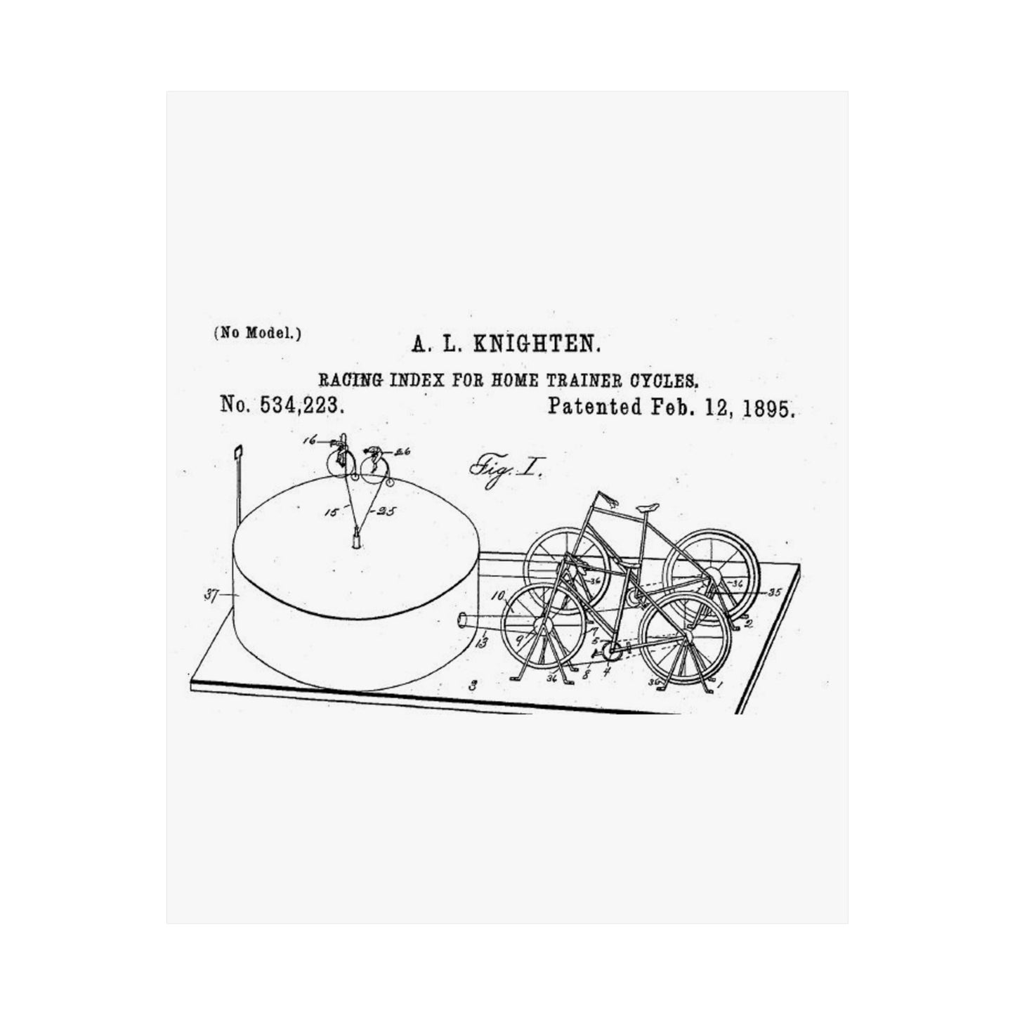 Patent drawing - RacingBikesPatent Public domain image High Quality Matte Wall Art Poster for Home, Office, Classroom