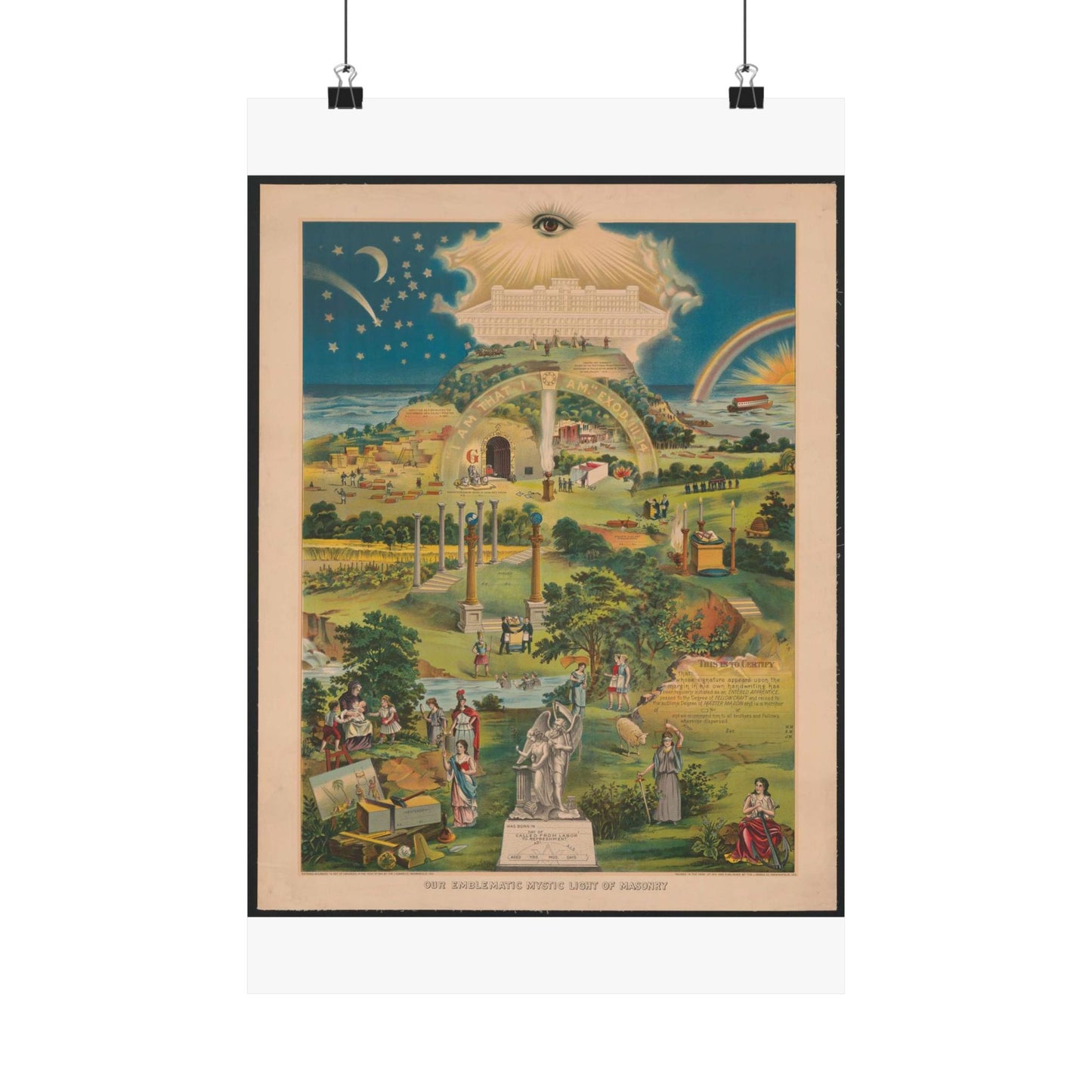 Our emblematic mystic light of masonry High Quality Matte Wall Art Poster for Home, Office, Classroom