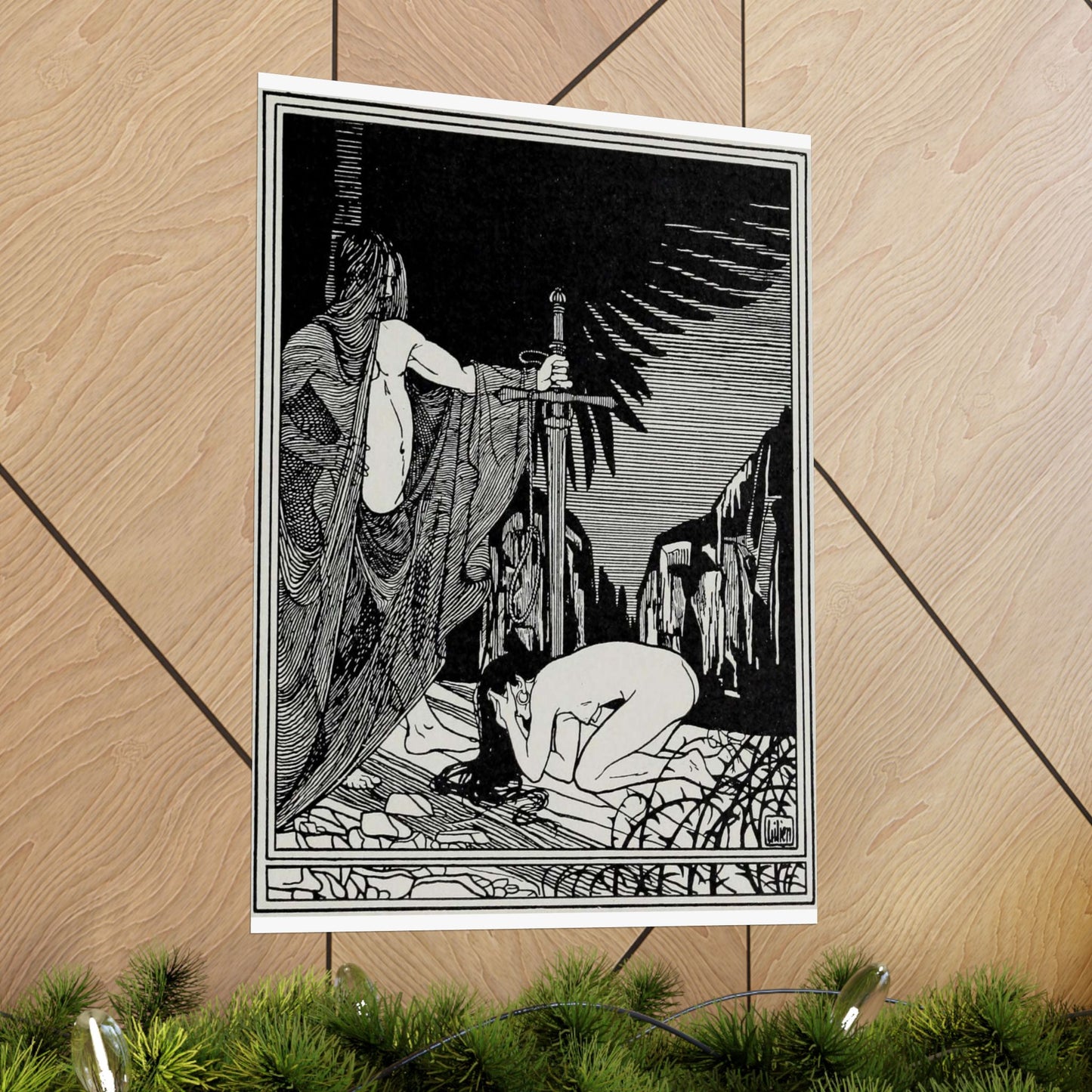 Juda 3 - Art nouveau public domain image High Quality Matte Wall Art Poster for Home, Office, Classroom