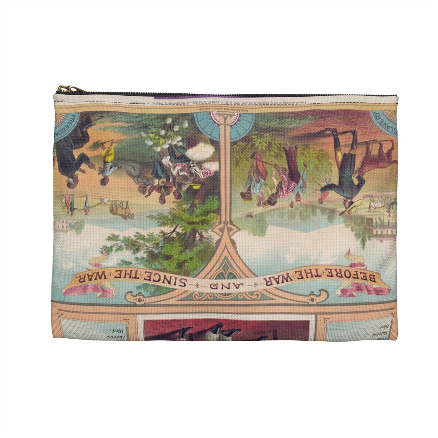 Family record. Before the war and since the war / Krebs Lithographing Company, Cincinnati. Large Organizer Pouch with Black Zipper