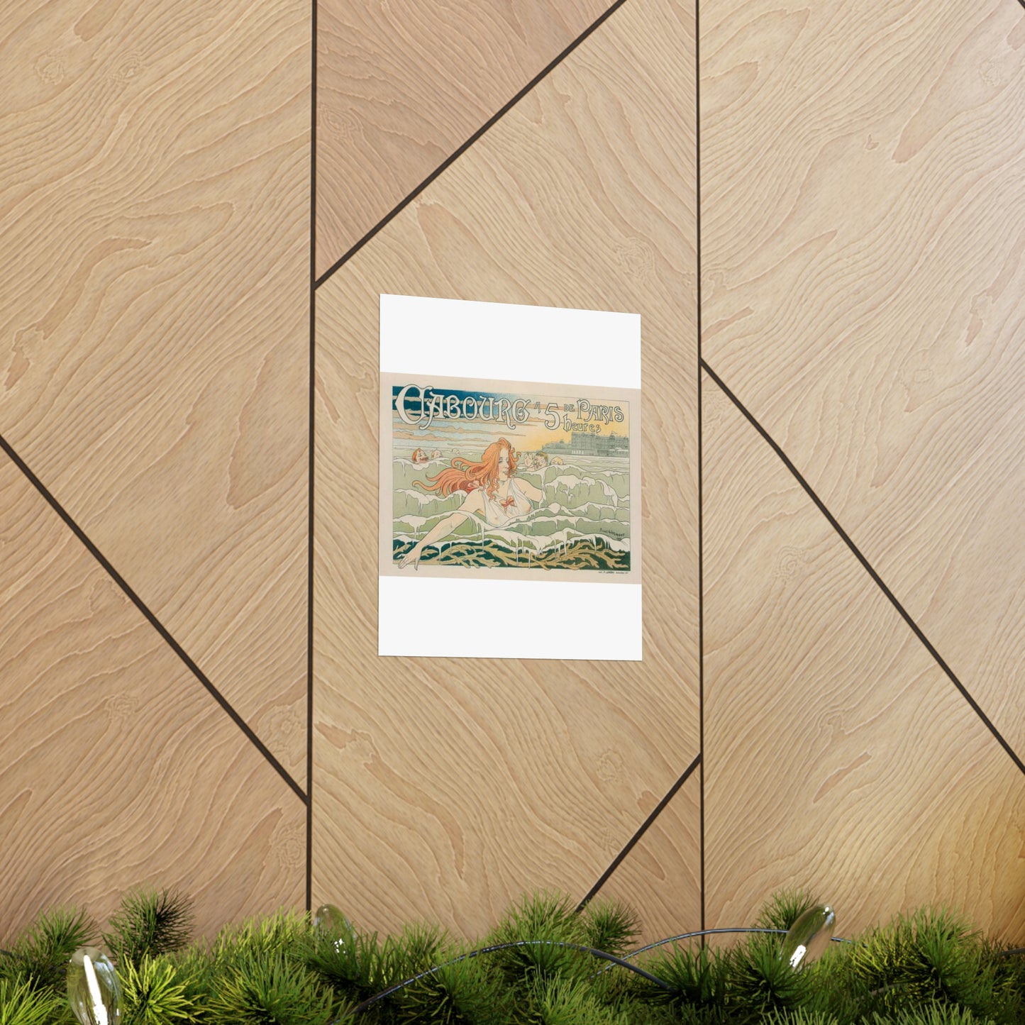 Affiche belge pour le "Casino de Cabourg". High Quality Matte Wall Art Poster for Home, Office, Classroom