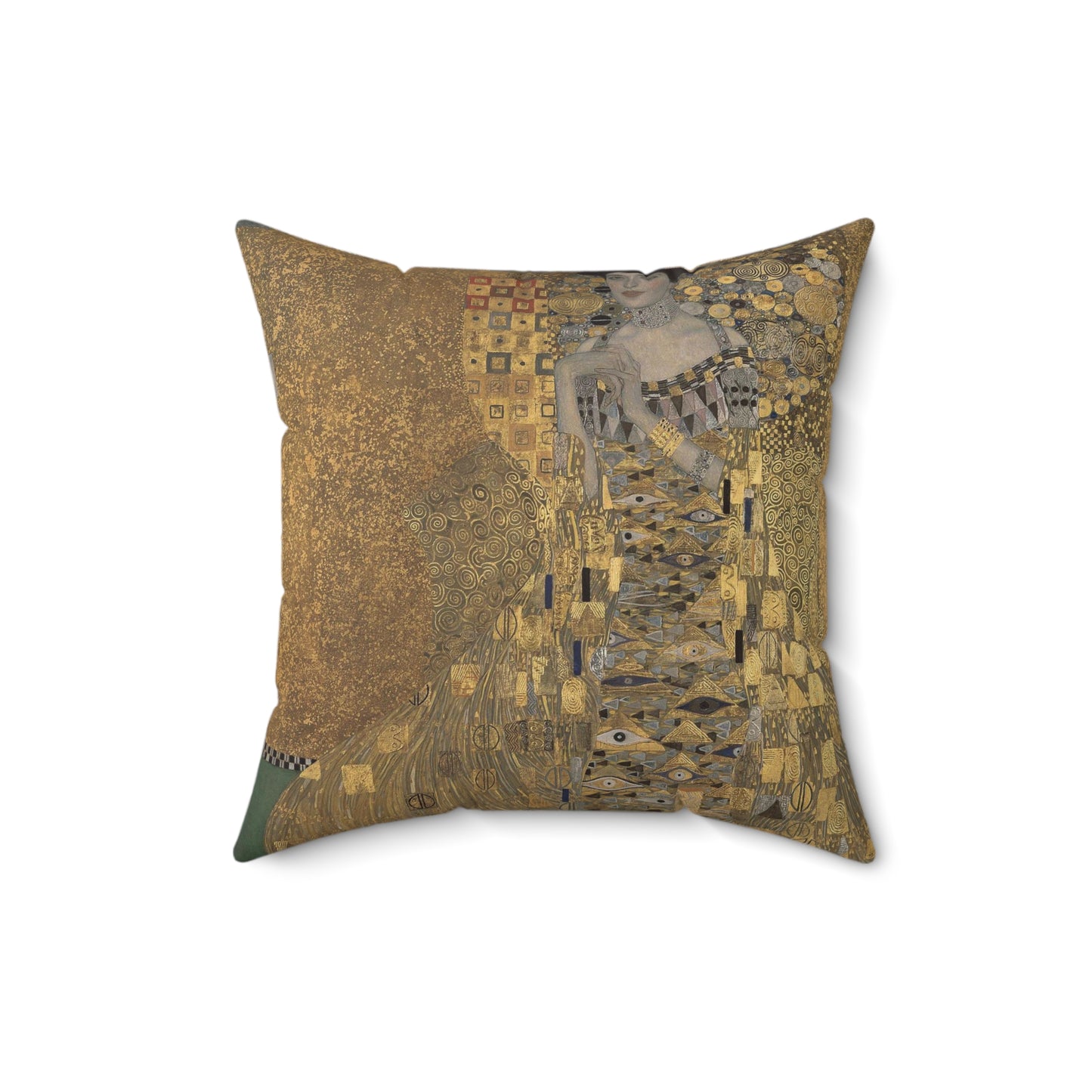 Gustav Klimt, 1907, Adele Bloch-Bauer I, Neue Galerie New York Decorative Accent Square Pillow