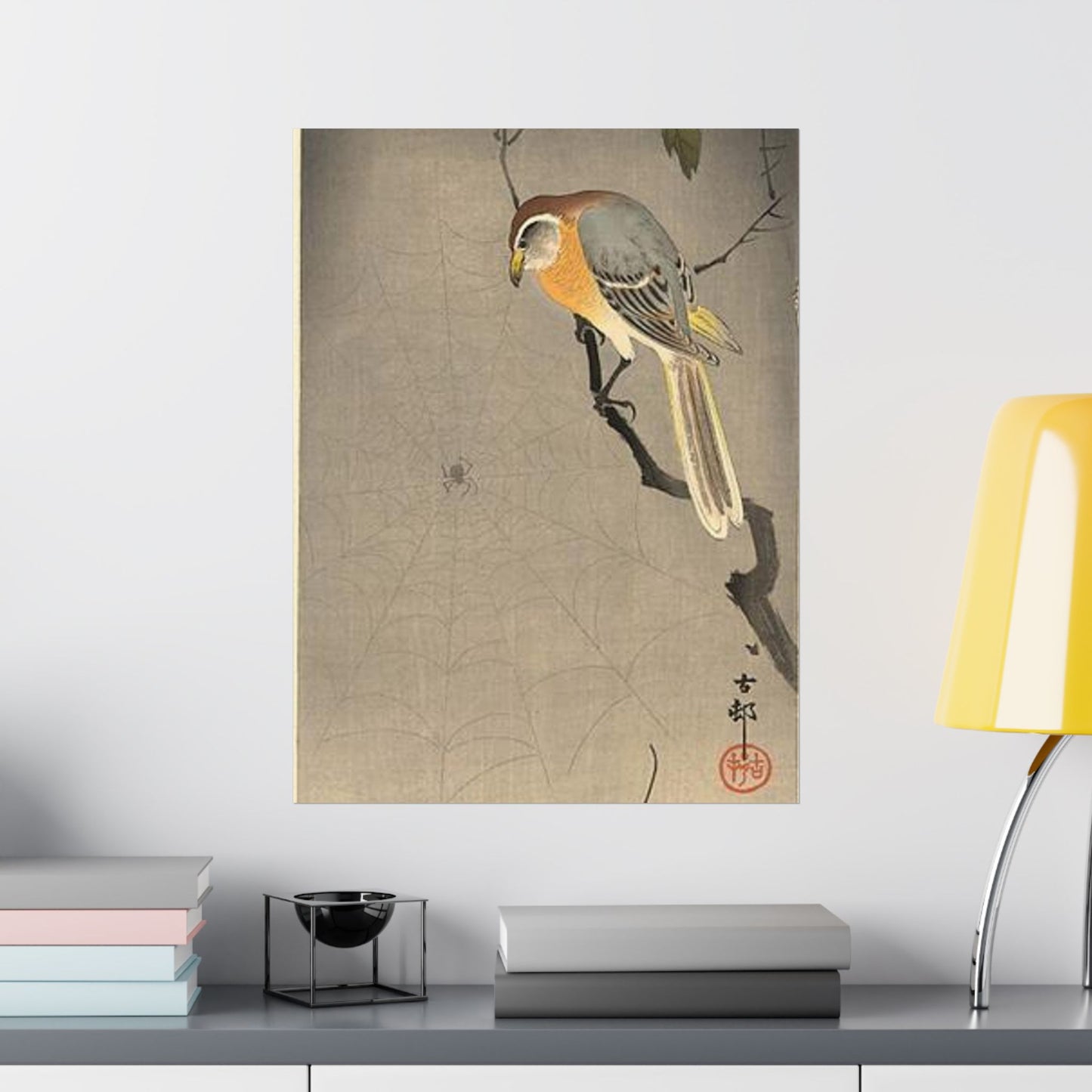 Koson - the-spiderweb, Ohara Koson High Quality Matte Wall Art Poster for Home, Office, Classroom